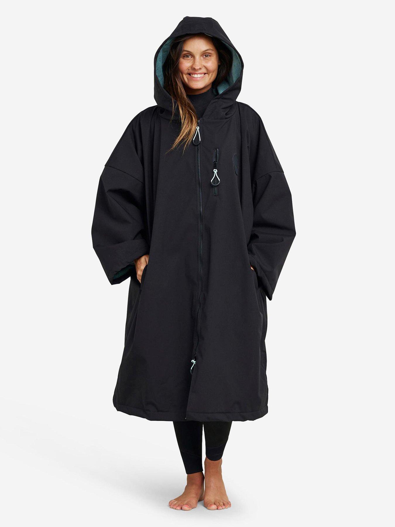 Image of Decathlon Unisex Surf Poncho - Black