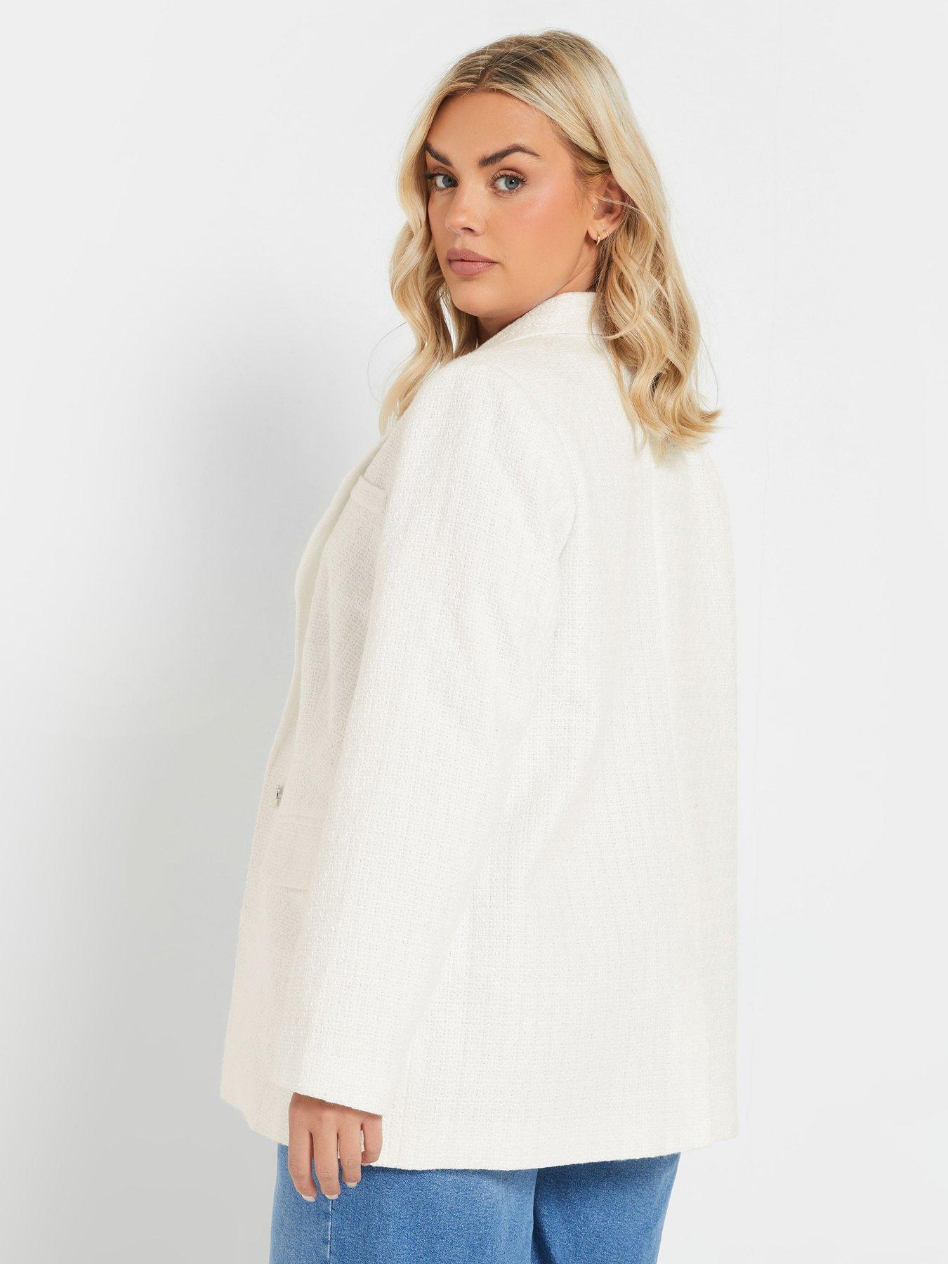 yours-curve-boucle-blazer-ivorystillFront