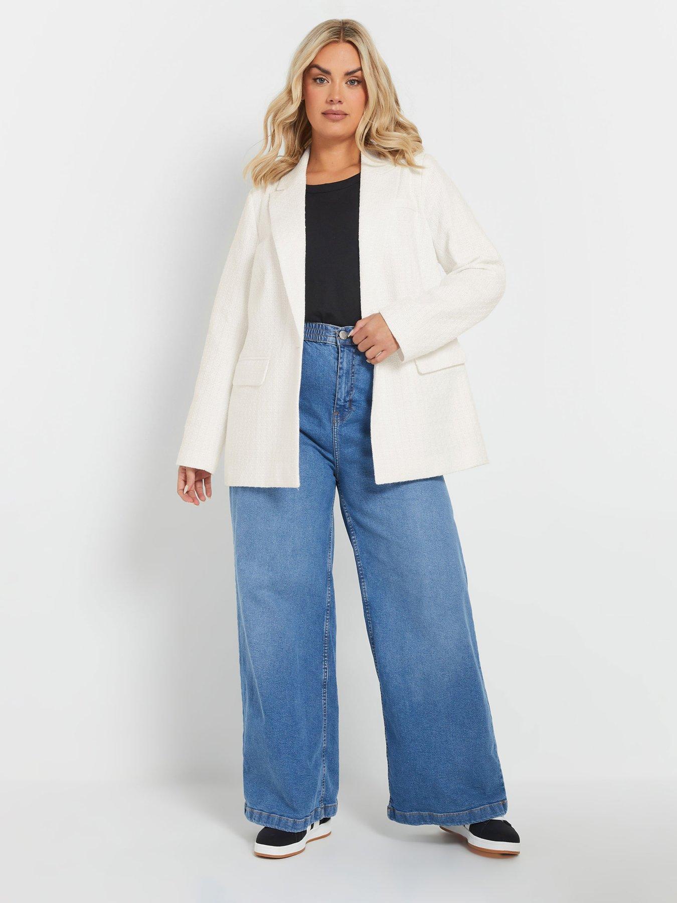 yours-curve-boucle-blazer-ivoryback