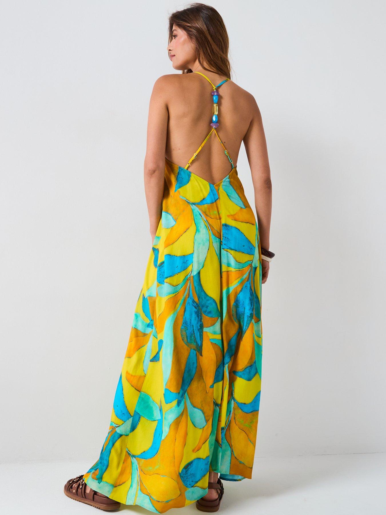 v-by-very-beaded-maxi-beach-dress-multistillFront