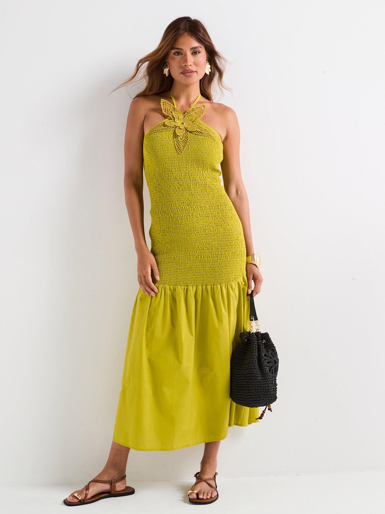 very beach dresses Buy Pour Moi Red Leaf Strapless Shirred Bodice Woven Maxi Beach Dress from  Next USA