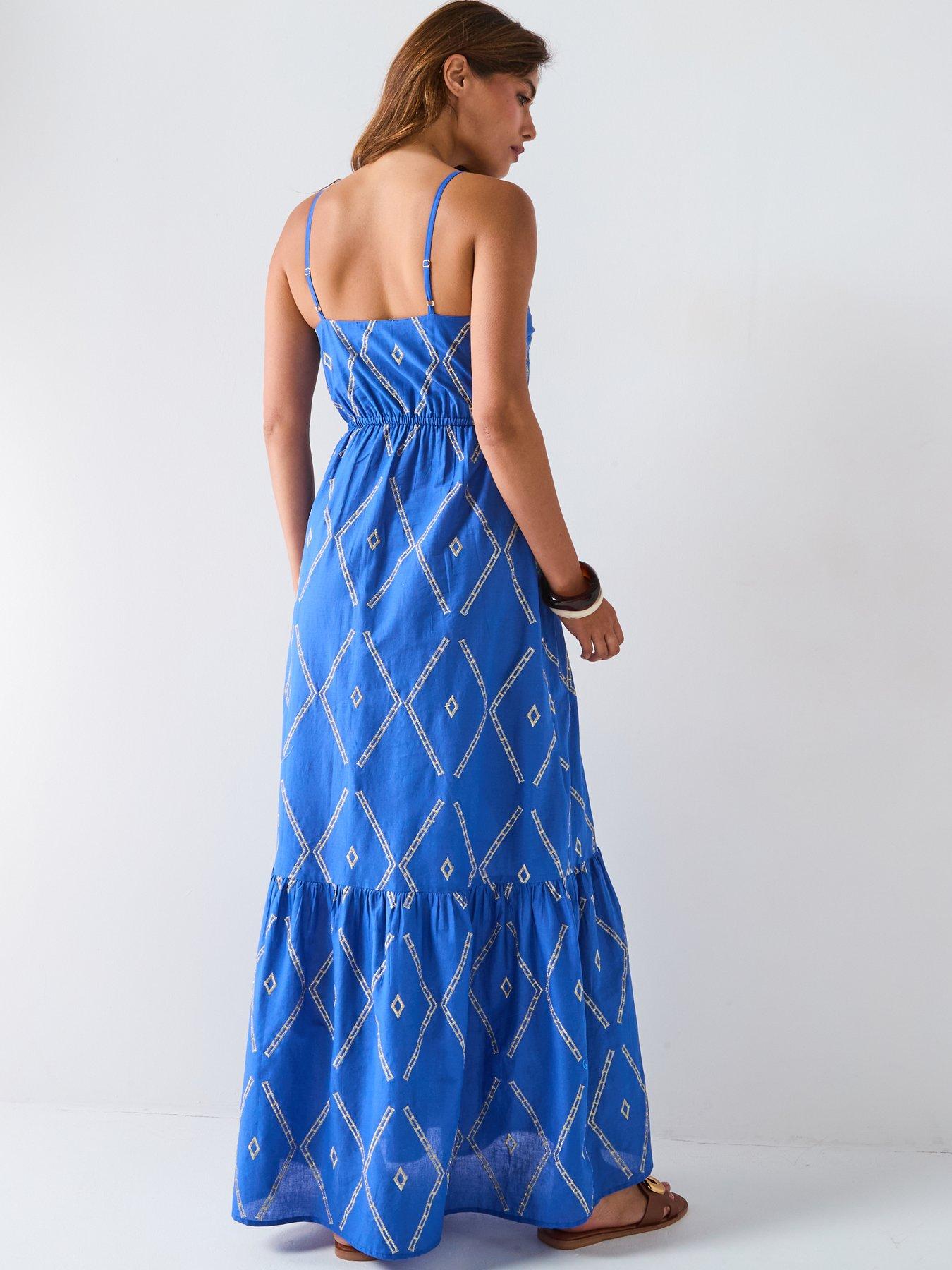 v-by-very-metallic-beach-maxi-dress-bluestillFront