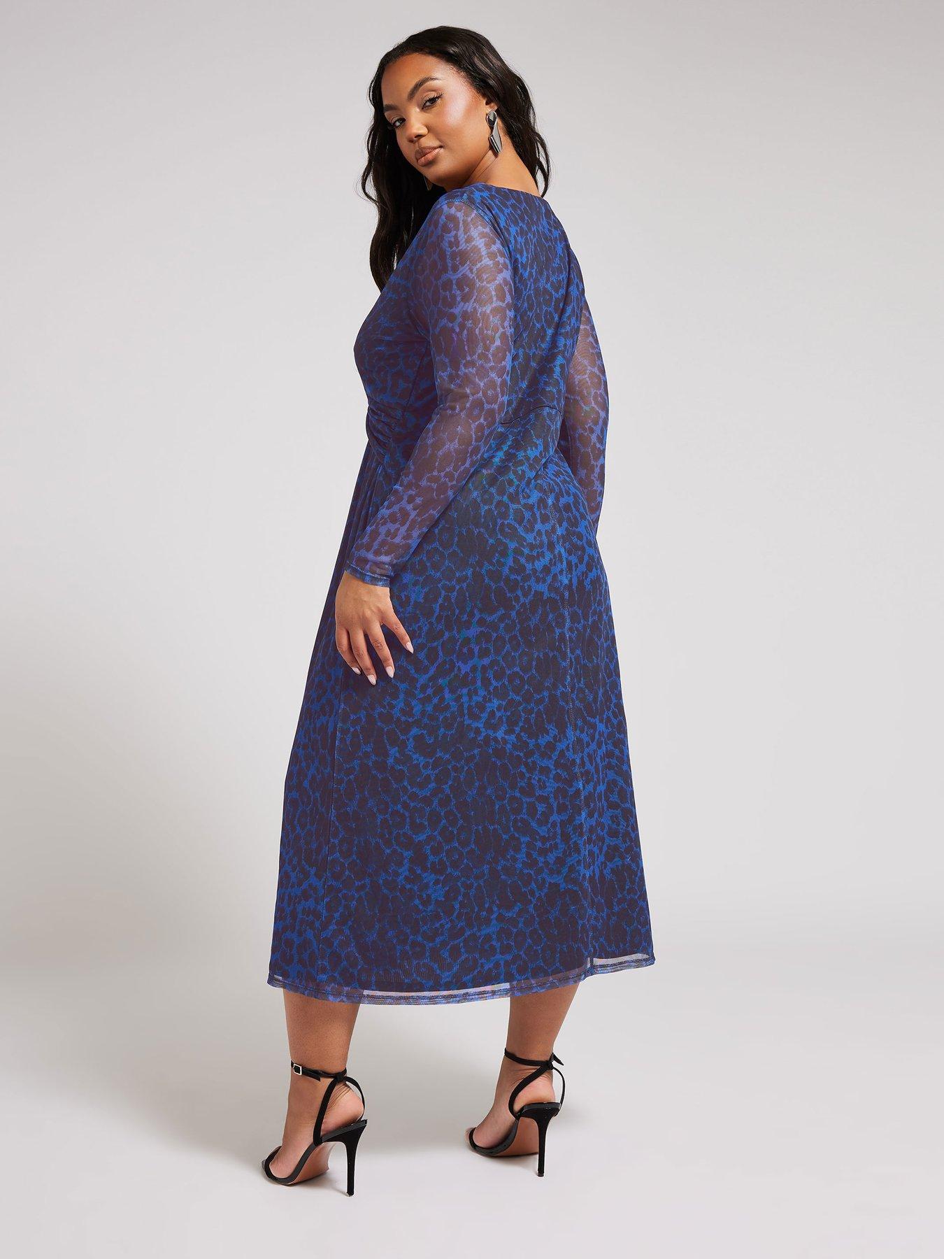 yours-curve-twist-front-mesh-maxi-dress-bluestillFront