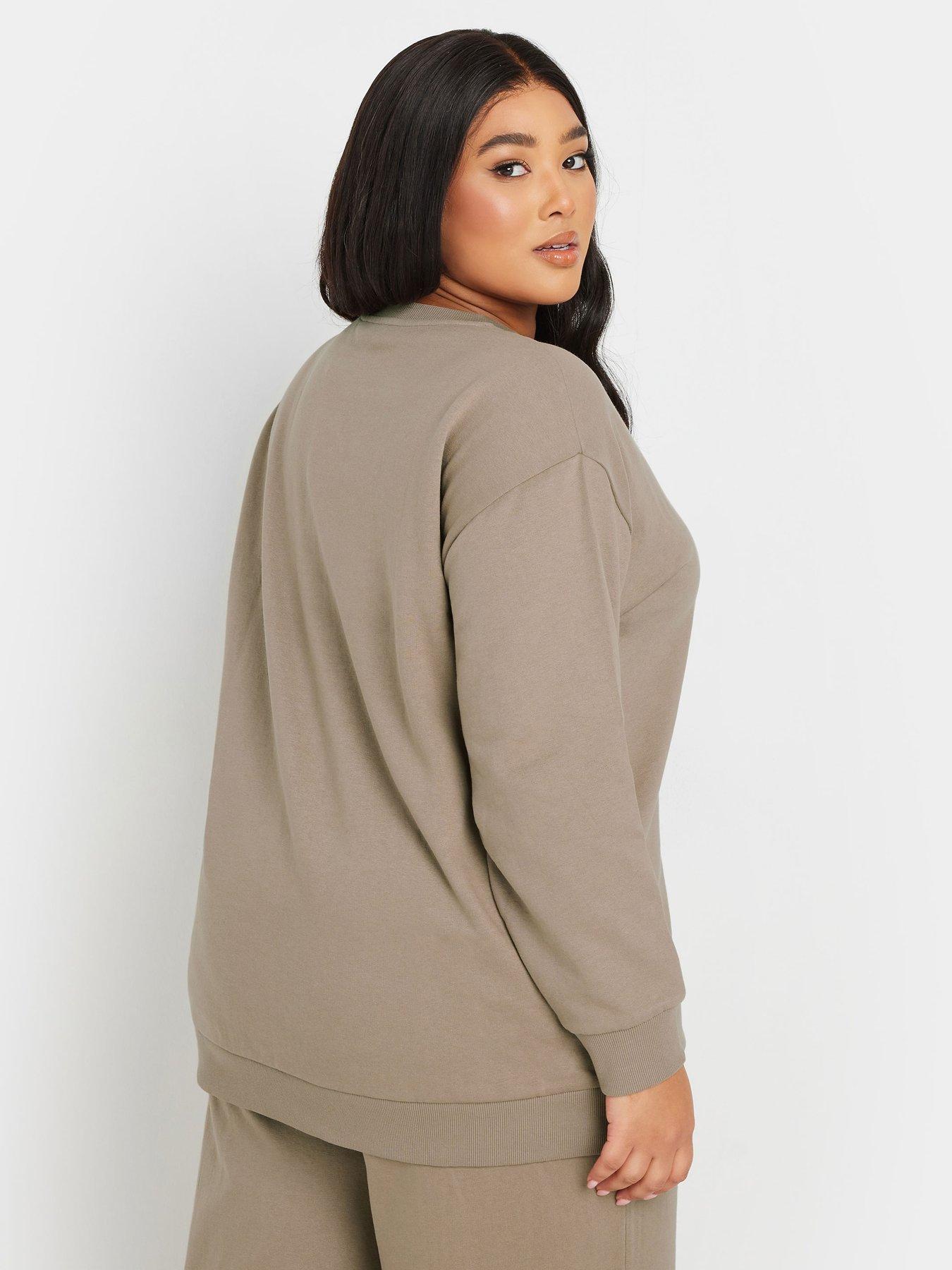 yours-curve-crew-sweatshirt-brownstillFront