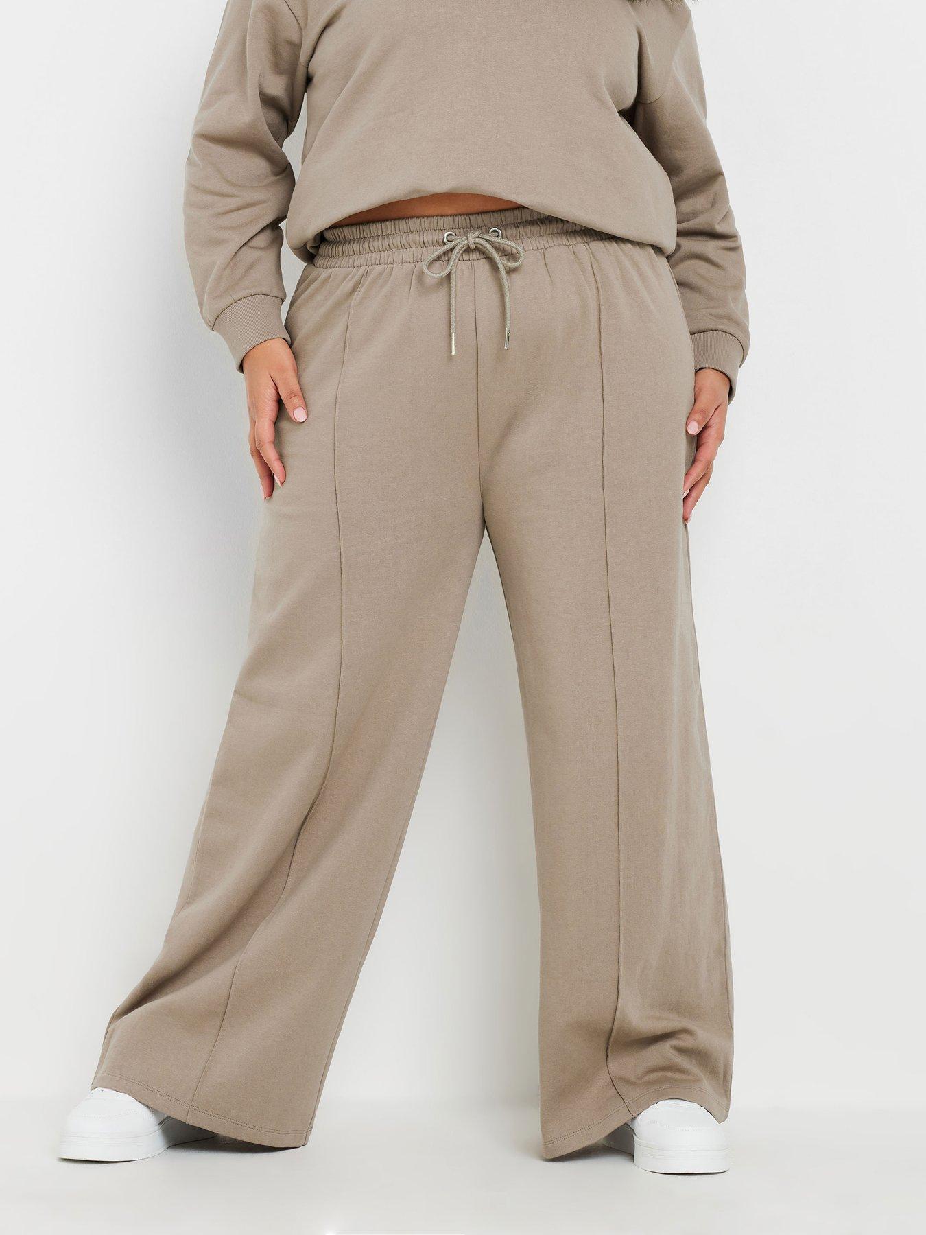 yours-curve-wide-leg-jogger-brown