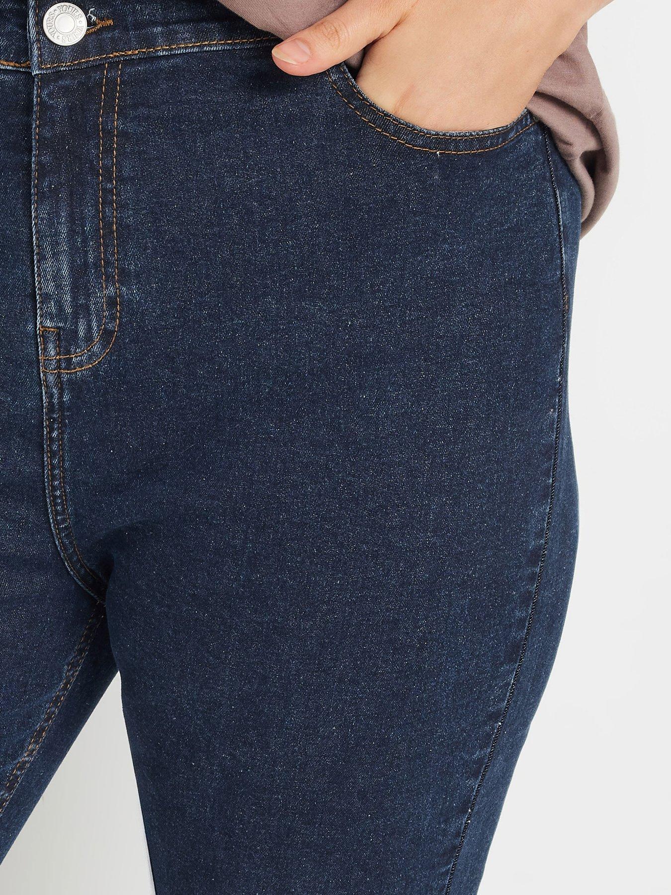 Image 4 of 4 of Yours Curve Ava Capri Trousers - Blue
