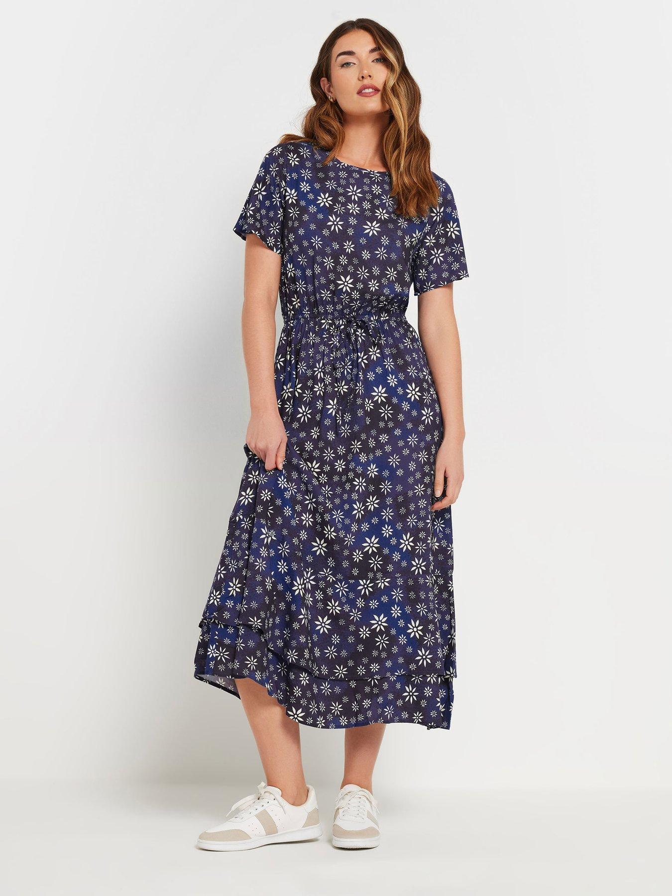 Image of Long Tall Sally Tie Waist Dress - Blue