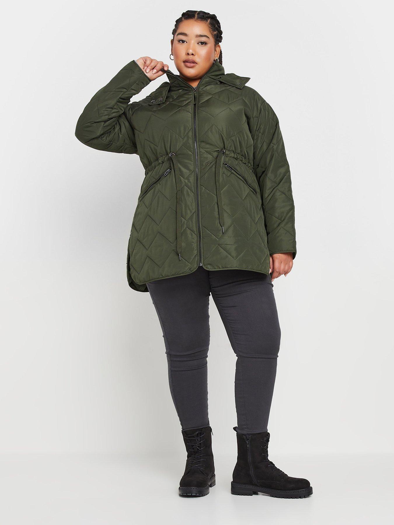 yours-curve-zig-zag-quilted-midi-jacket-khaki-greenback