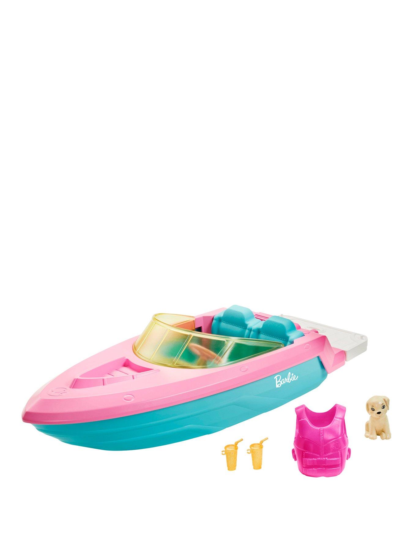 Image 1 of 5 of Barbie Barbie Boat with Puppy Figure Set