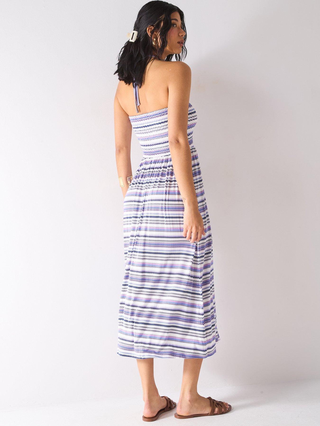 Image 2 of 6 of Everyday Mix And Match Halter Neck Dress - Multi