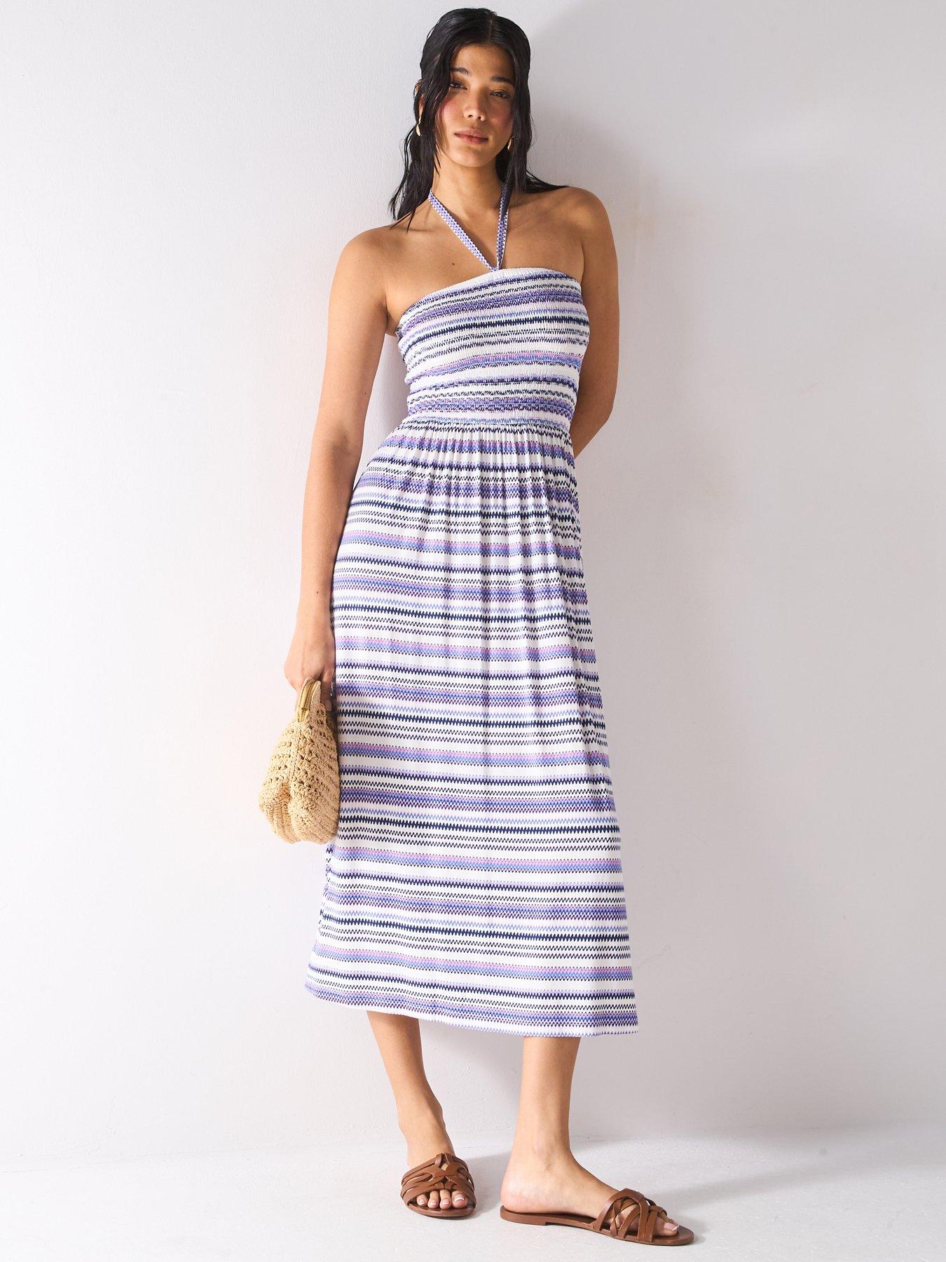 Image 3 of 6 of Everyday Mix And Match Halter Neck Dress - Multi