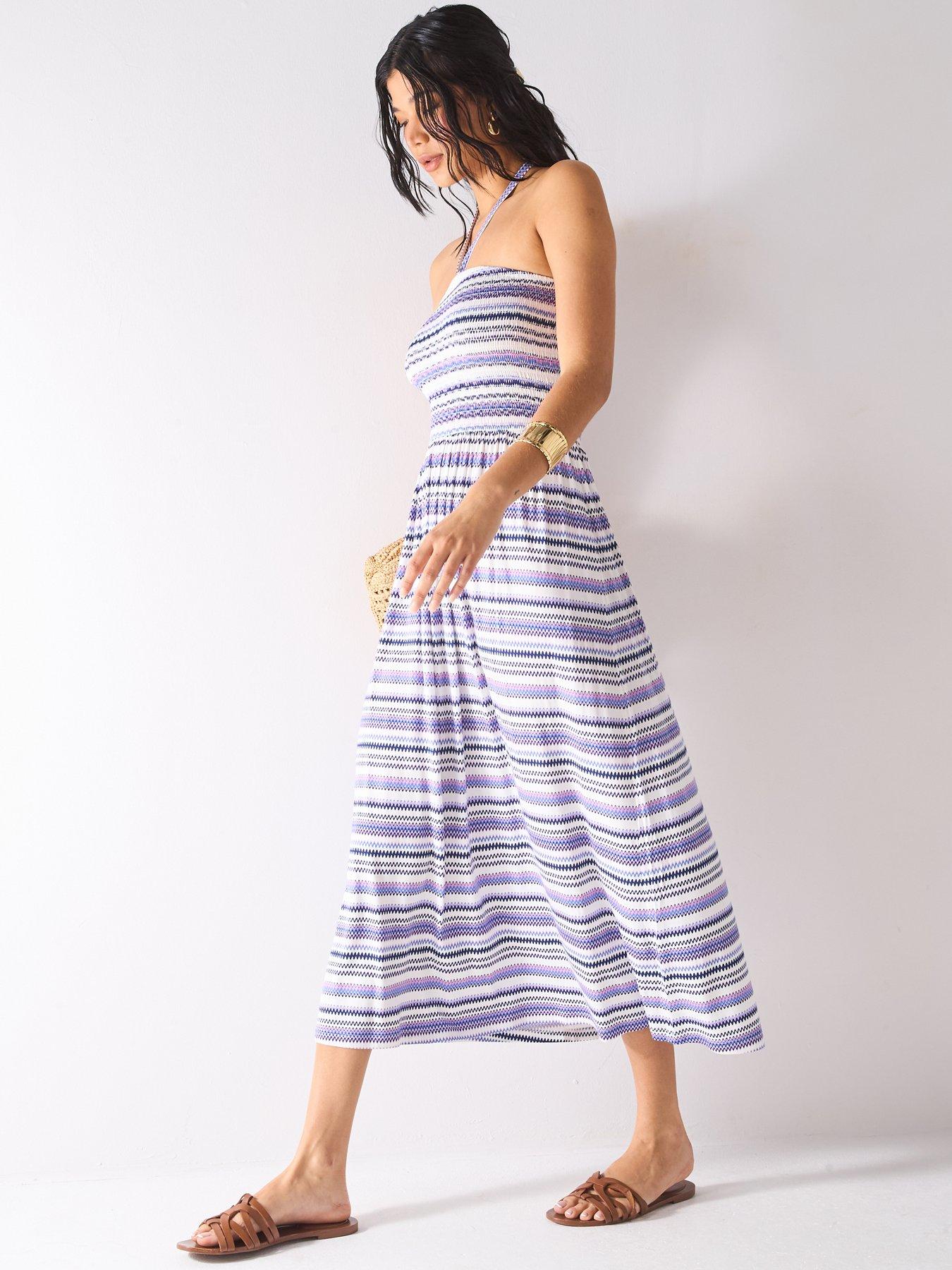 Image 6 of 6 of Everyday Mix And Match Halter Neck Dress - Multi