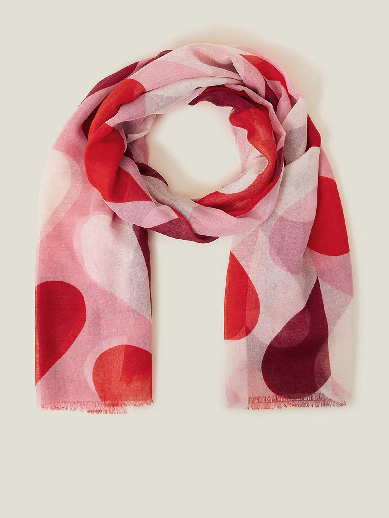 accessorize-retro-heart-scarf-red