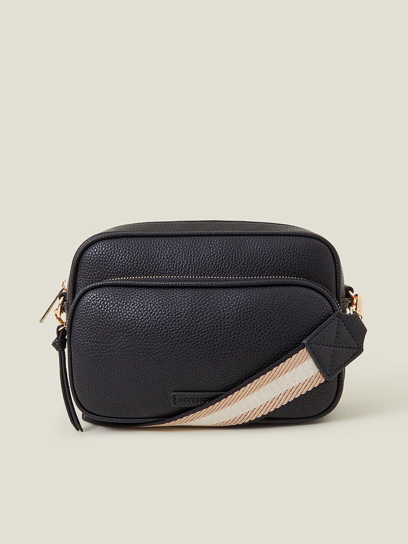 Image 1 of 5 of Accessorize Dina Double Zip Camera Bag - Black
