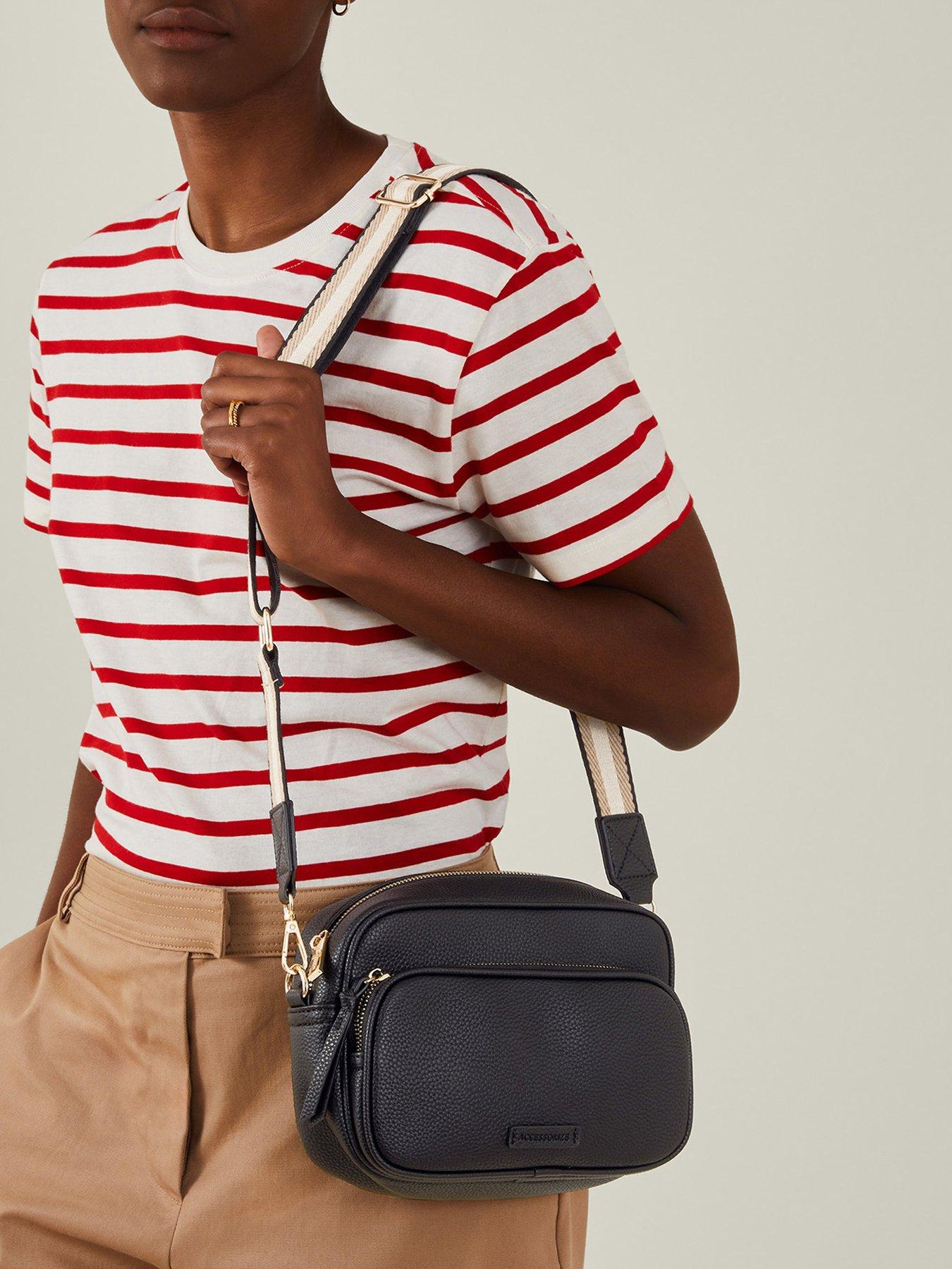 Image 2 of 5 of Accessorize Dina Double Zip Camera Bag - Black