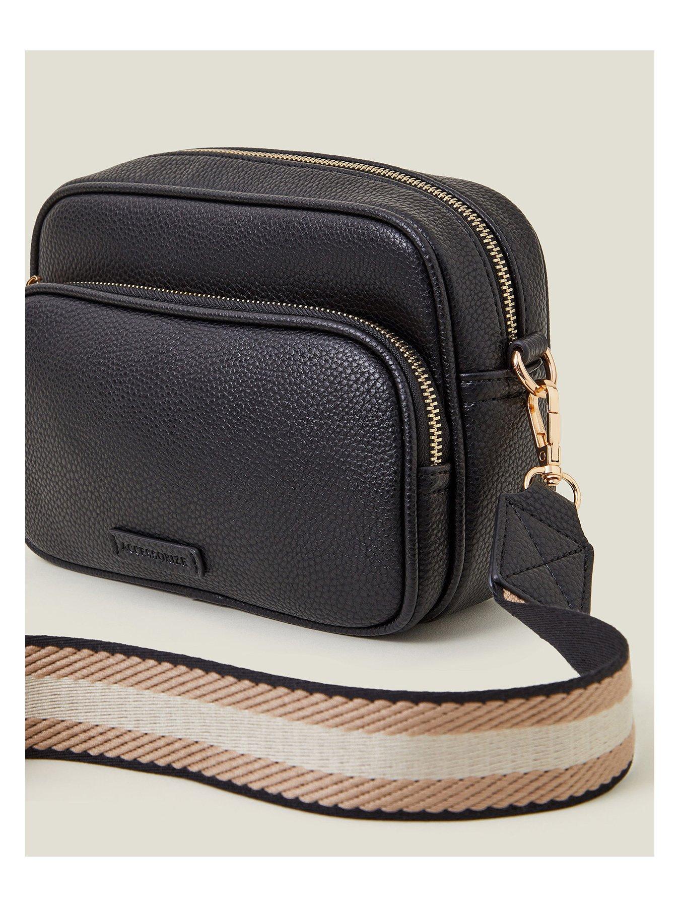 Image 4 of 5 of Accessorize Dina Double Zip Camera Bag - Black