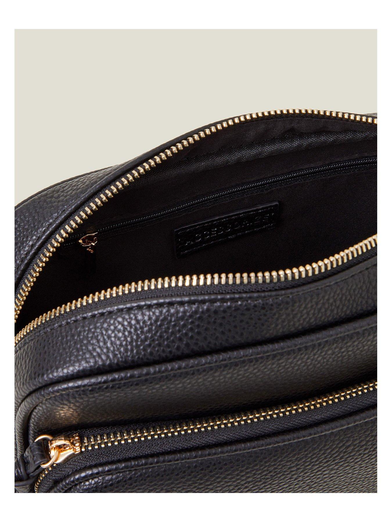 Image 5 of 5 of Accessorize Dina Double Zip Camera Bag - Black