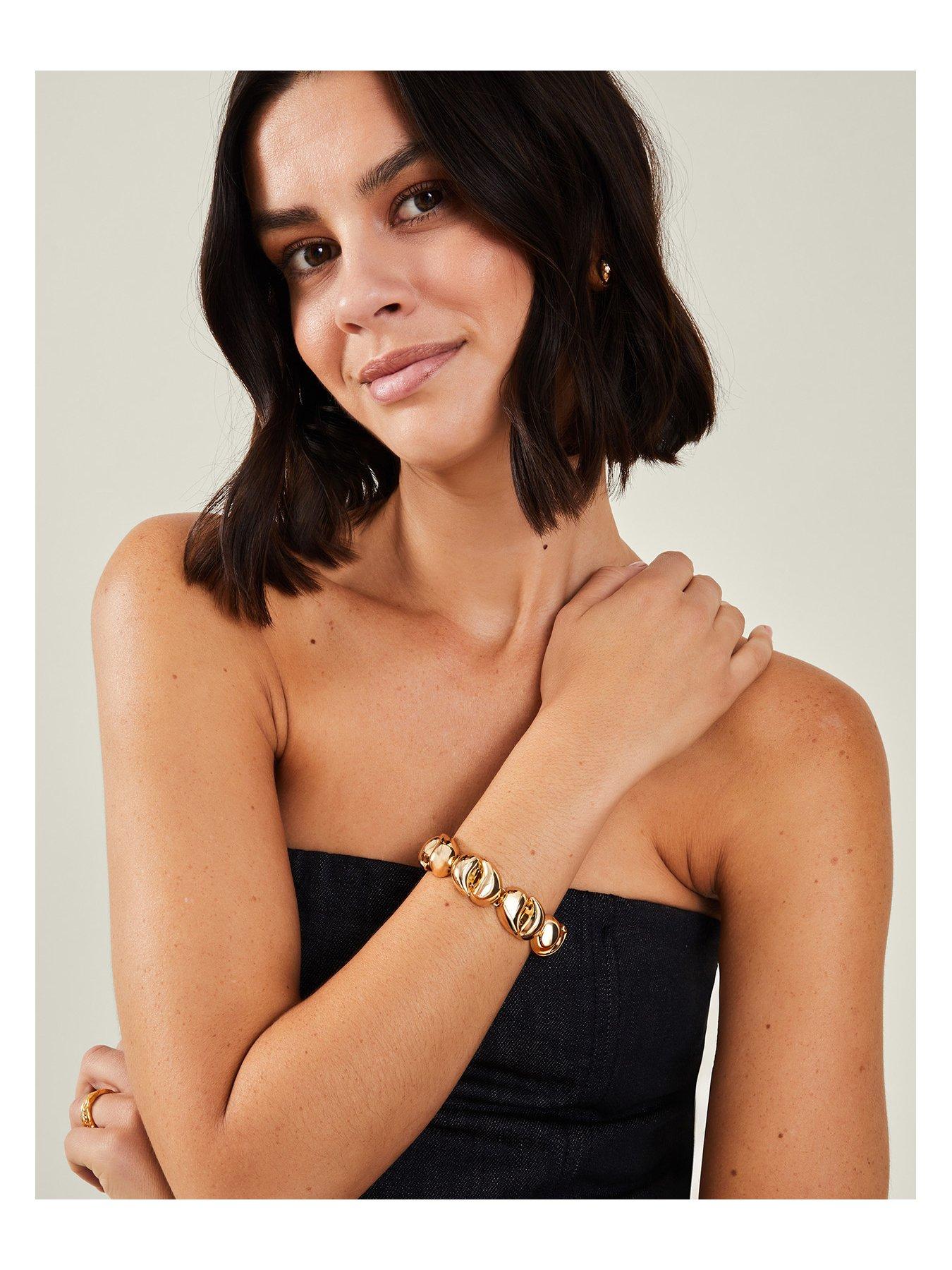 Image 2 of 3 of Accessorize Teardrop Stretch Bangle