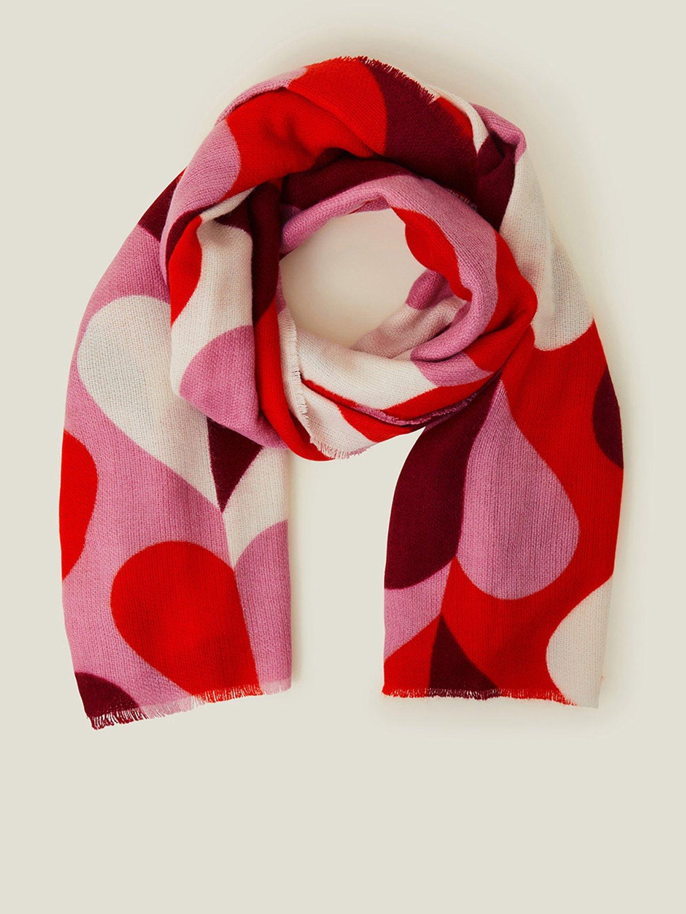 accessorize-retro-heart-blanket-scarf-red