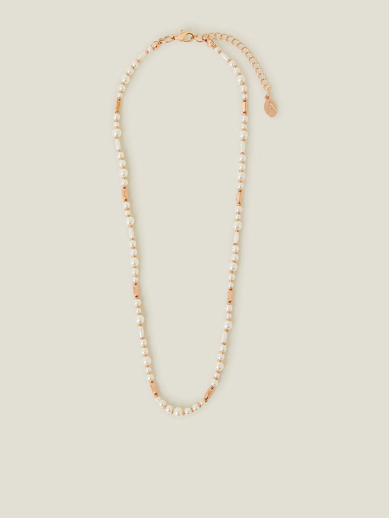 Image of Accessorize Pearl Bead Round Necklace