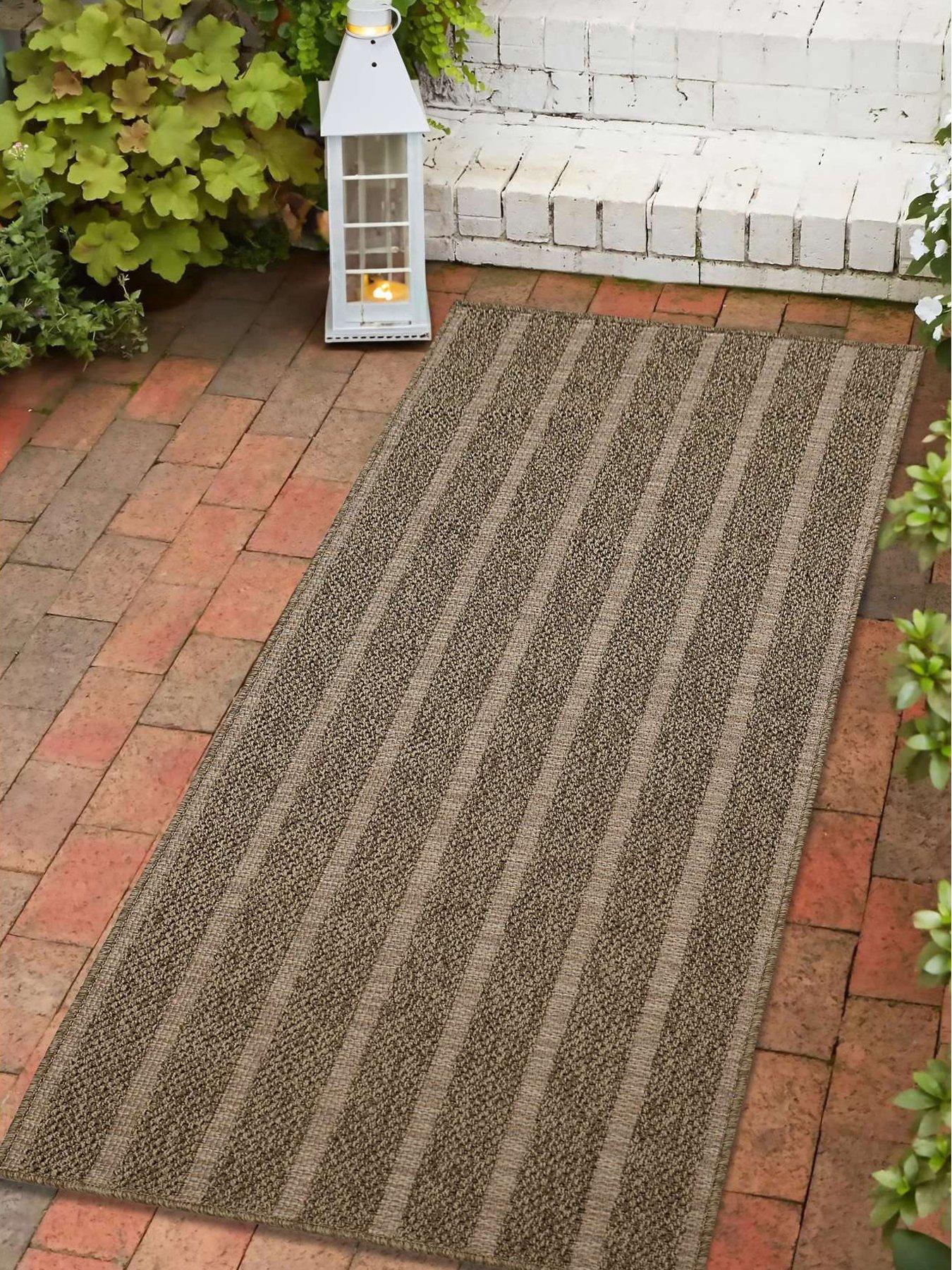 The Very Collection Summer Stripe 80 X 200cm Runner - Brown