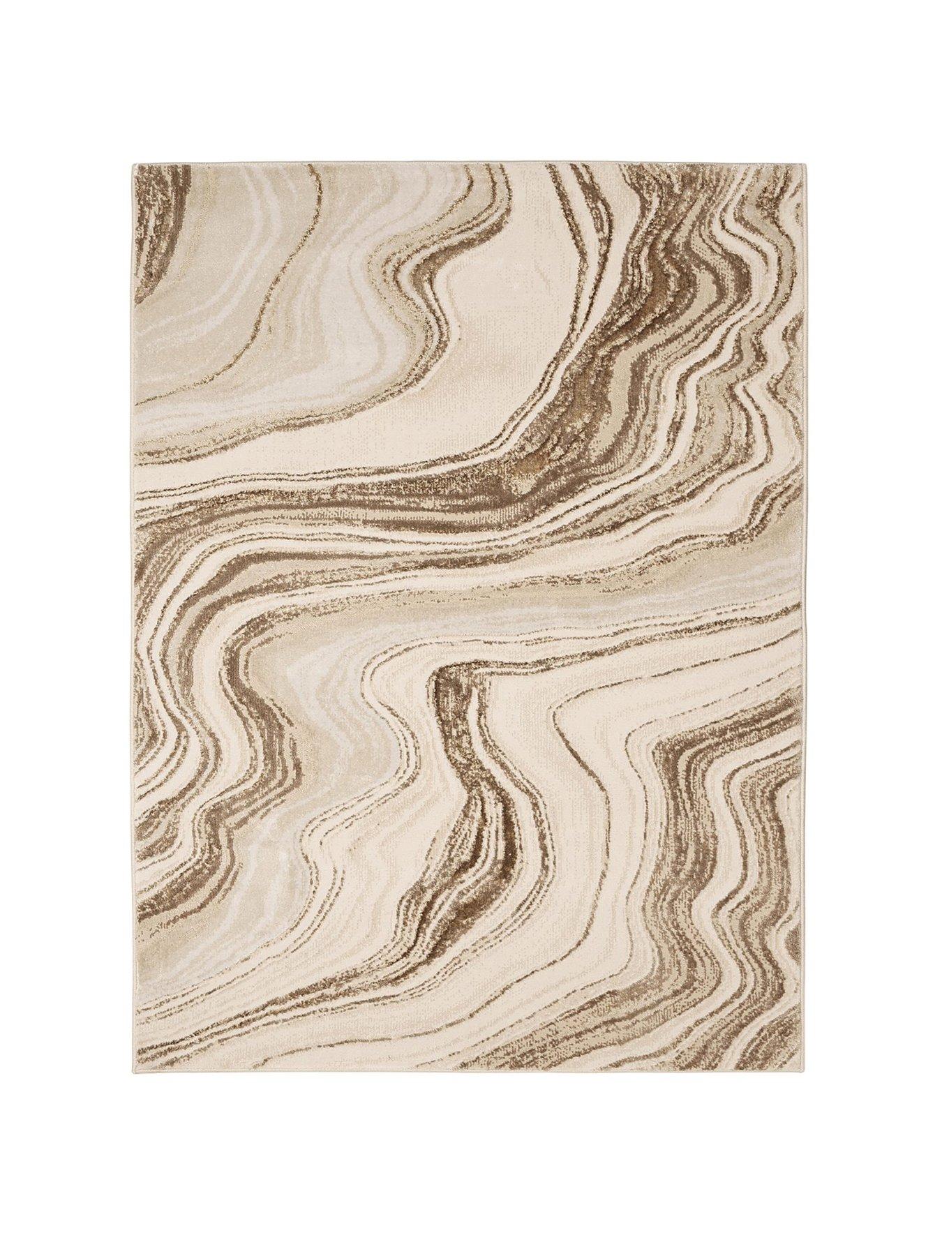 Image 2 of 6 of The Very Collection Dusk Wave Champagne Rug