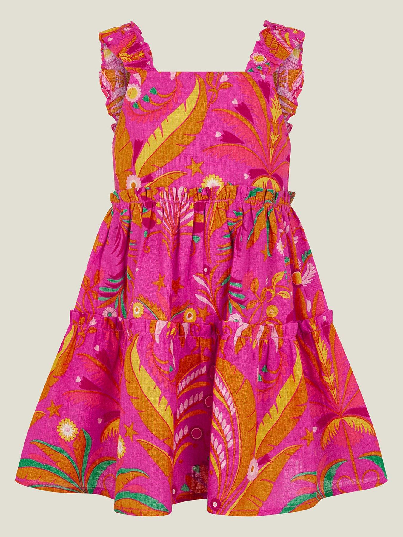 undefined Girls Ornamental Dress - Pink