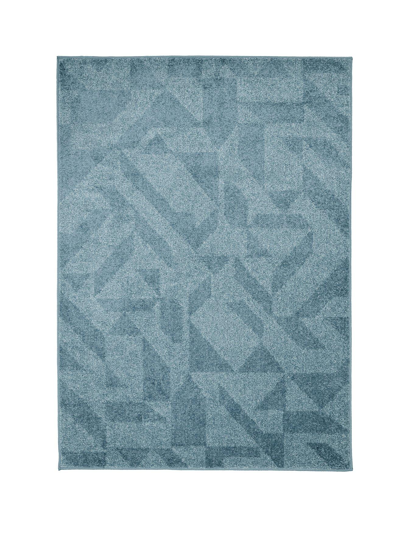 Image 2 of 4 of The Very Collection Juno Geometric Blue Blend Rug