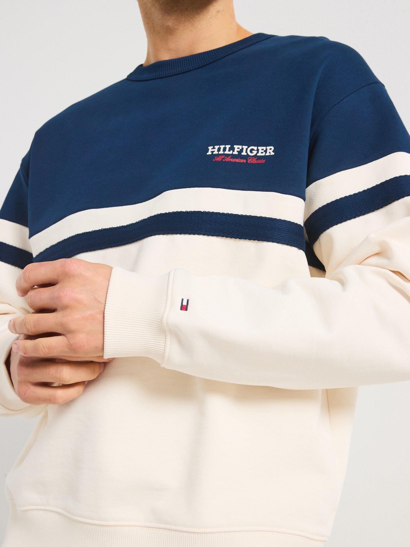 tommy-hilfiger-tommy-hilfiger-monotype-colourblock-crew-sweat-dark-blueoutfit