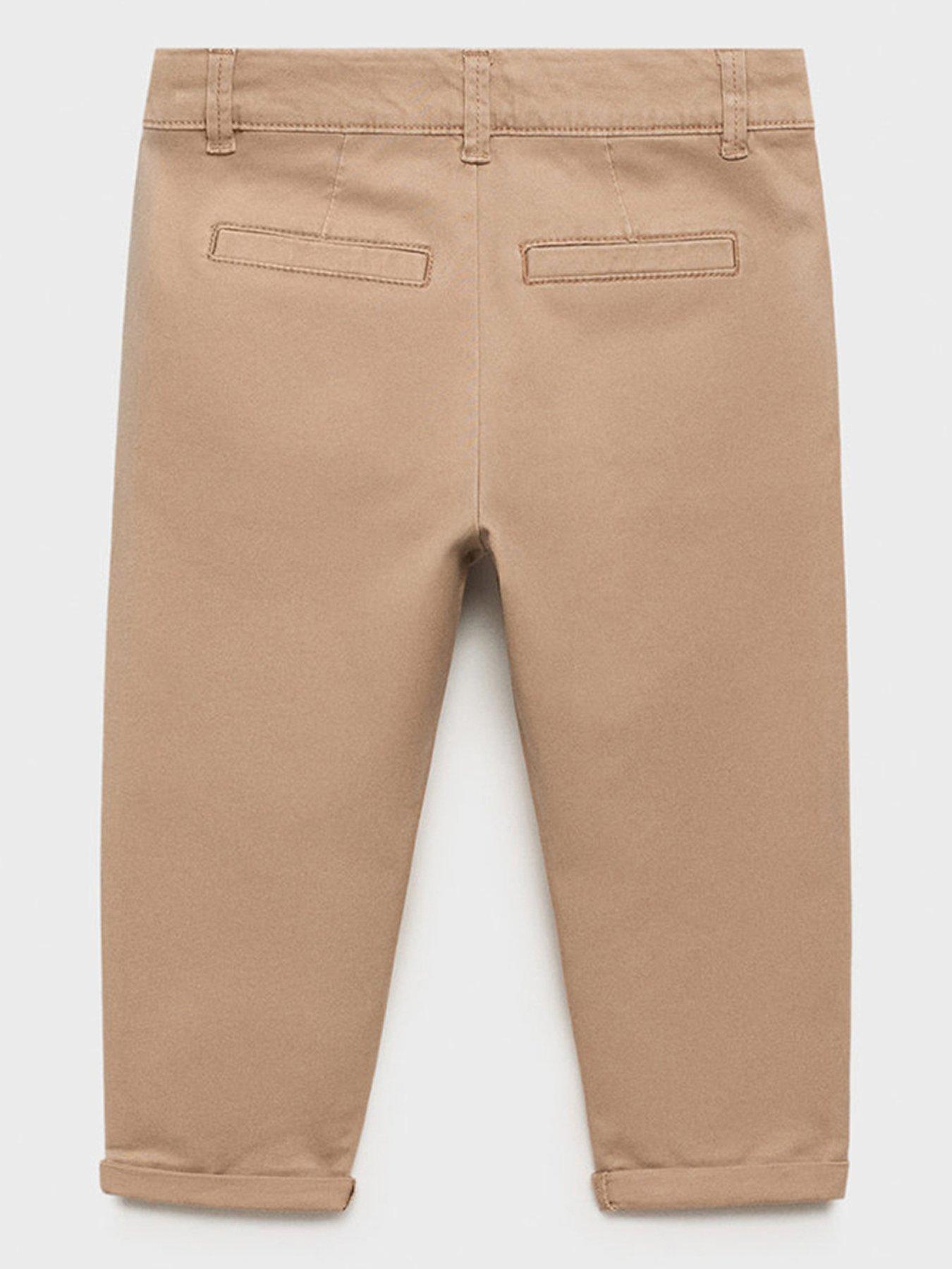 Image 2 of 4 of Mango Younger Boys Chino Trousers - Beige