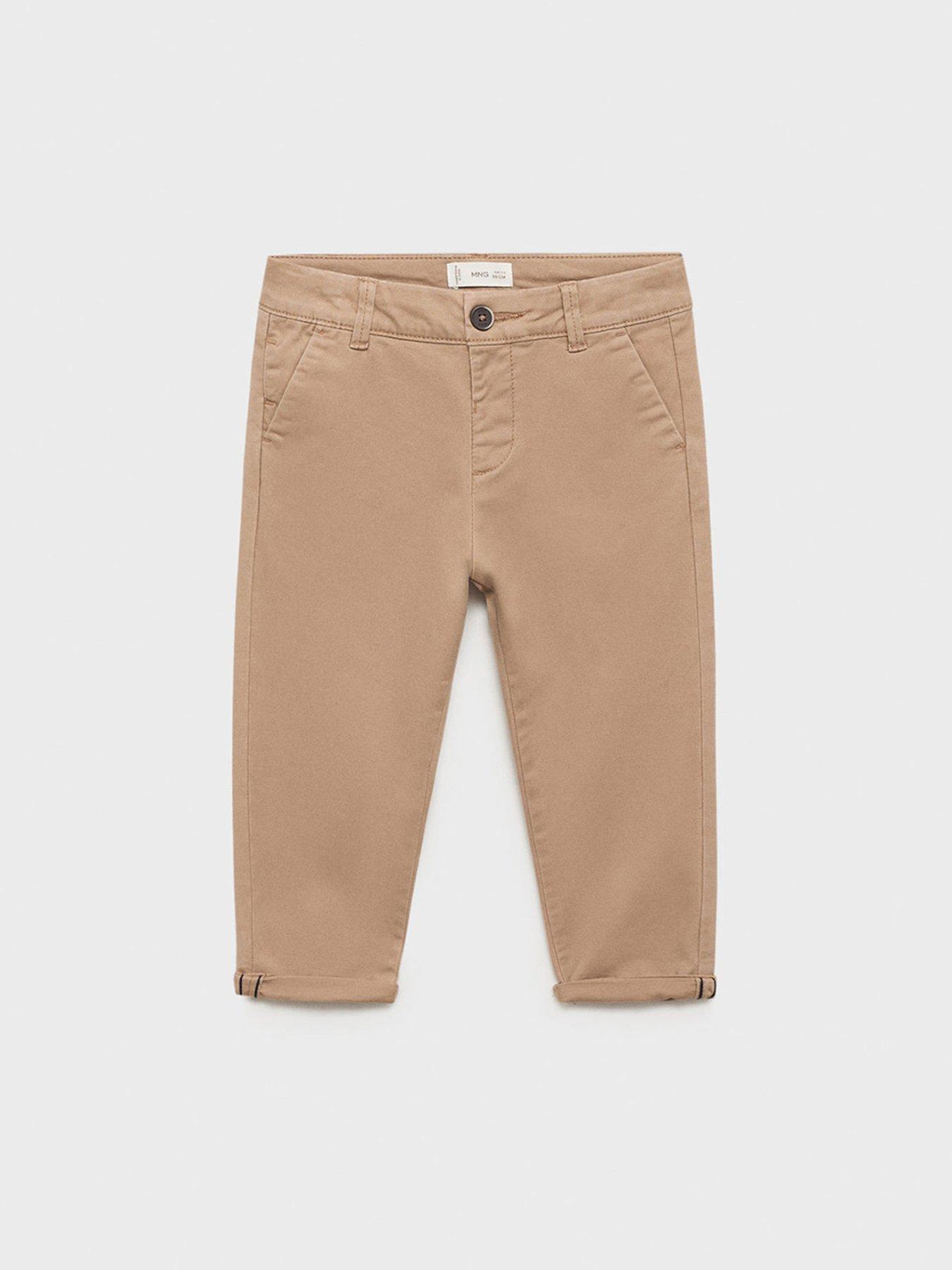 Image 3 of 4 of Mango Younger Boys Chino Trousers - Beige