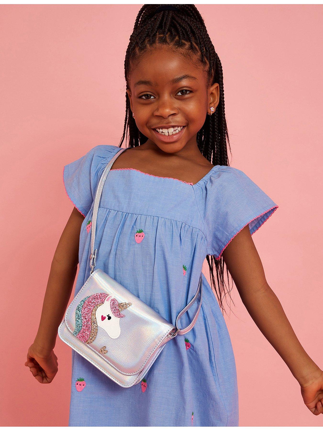 Image 2 of 5 of Accessorize Girls Unicorn Cross Body Bag - Silver