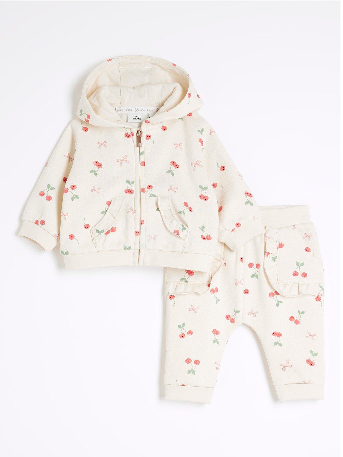 river-island-baby-baby-girls-cherry-zip-hoodie-set-beige