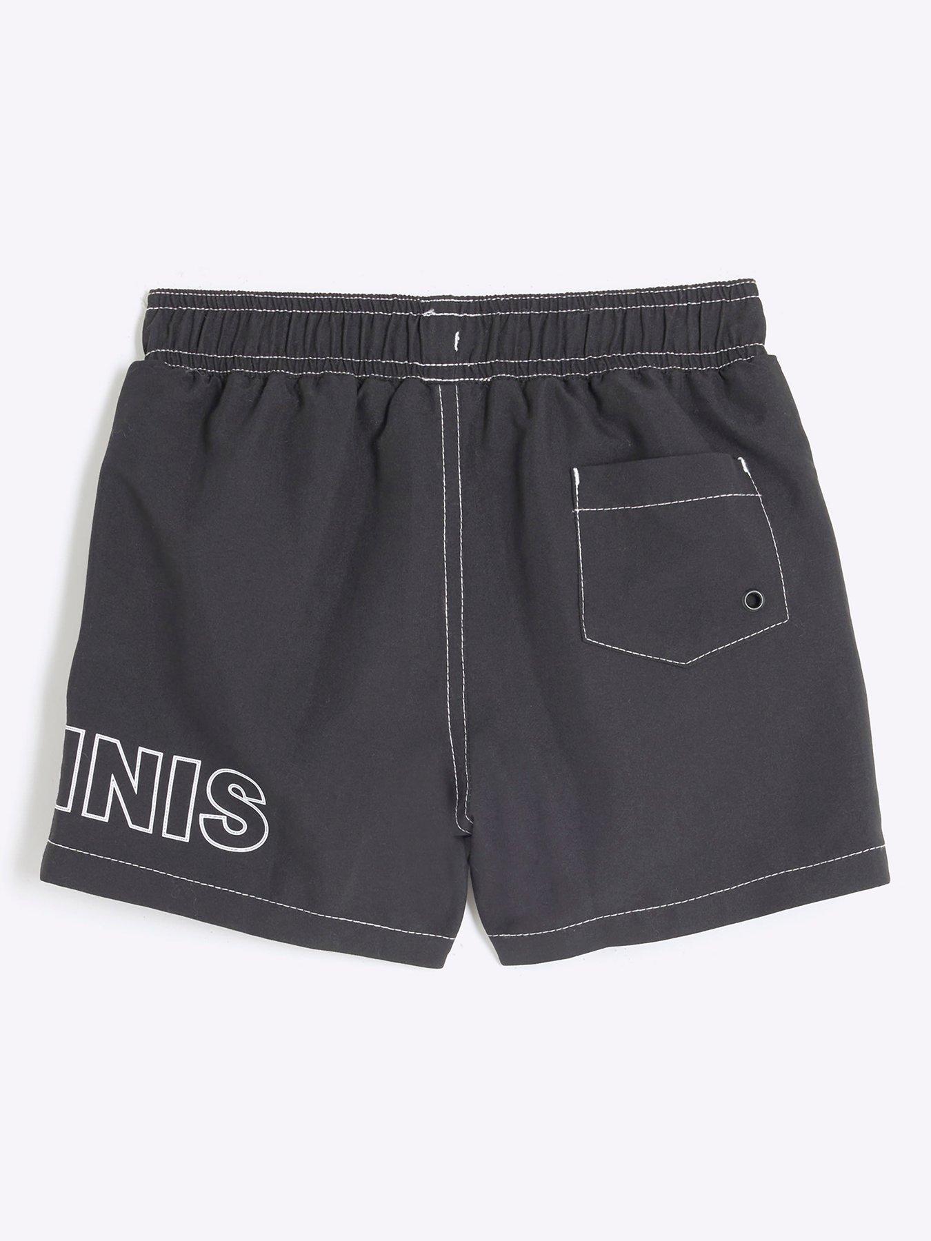 Image 2 of 4 of River Island Mini Boys Swim Shorts - Black