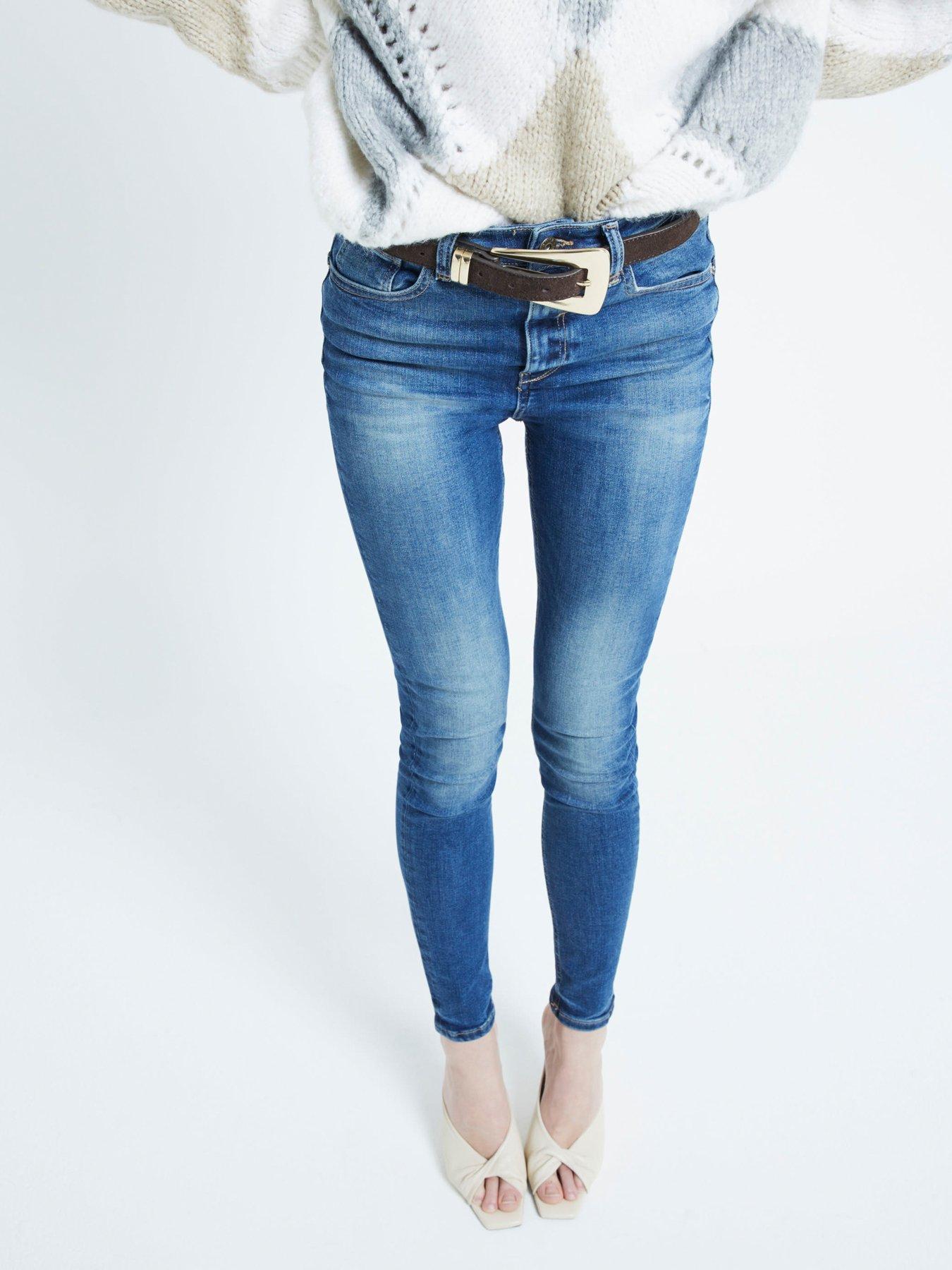 Image of River Island High Rise Sculpt Jeans - Blue