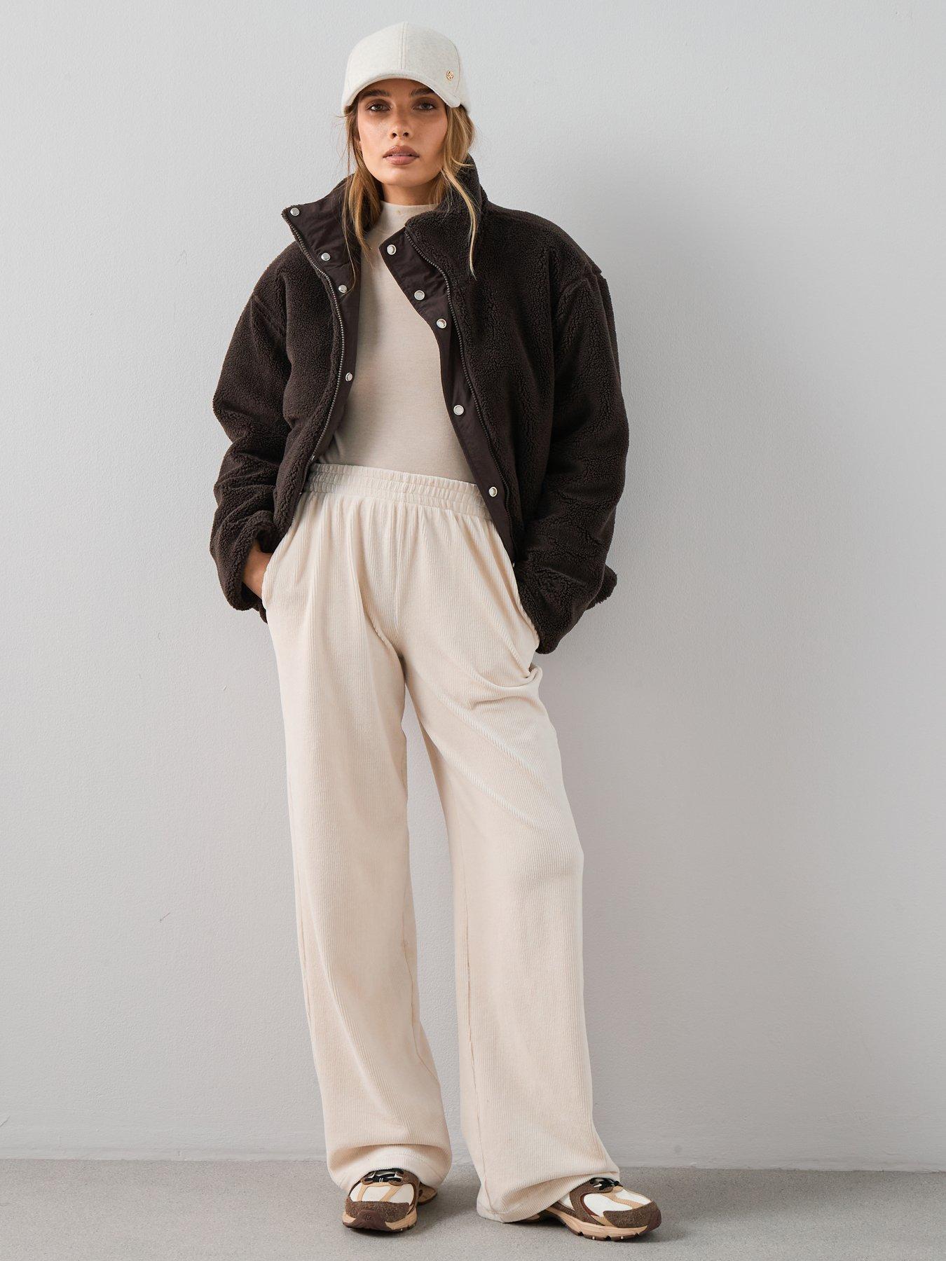 The Very Collection Reversible Quilted Jacket With Borg Collar - Brown