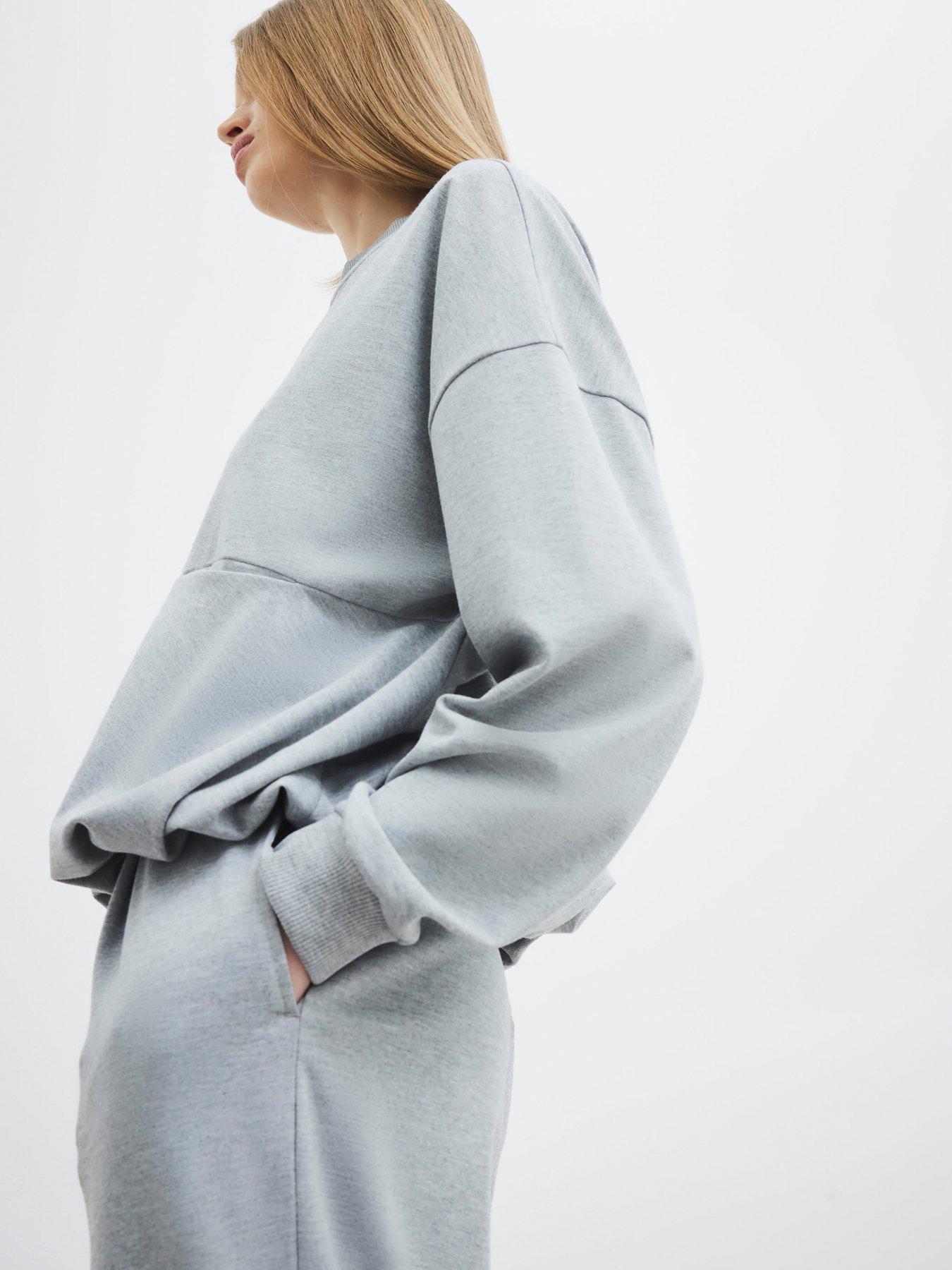 Image 2 of 5 of River Island Bubble Hem Bomber Jacket - Grey