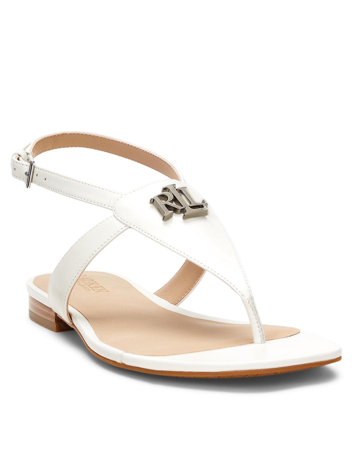 Lauren by Ralph Lauren Everley Leather Sandal - White