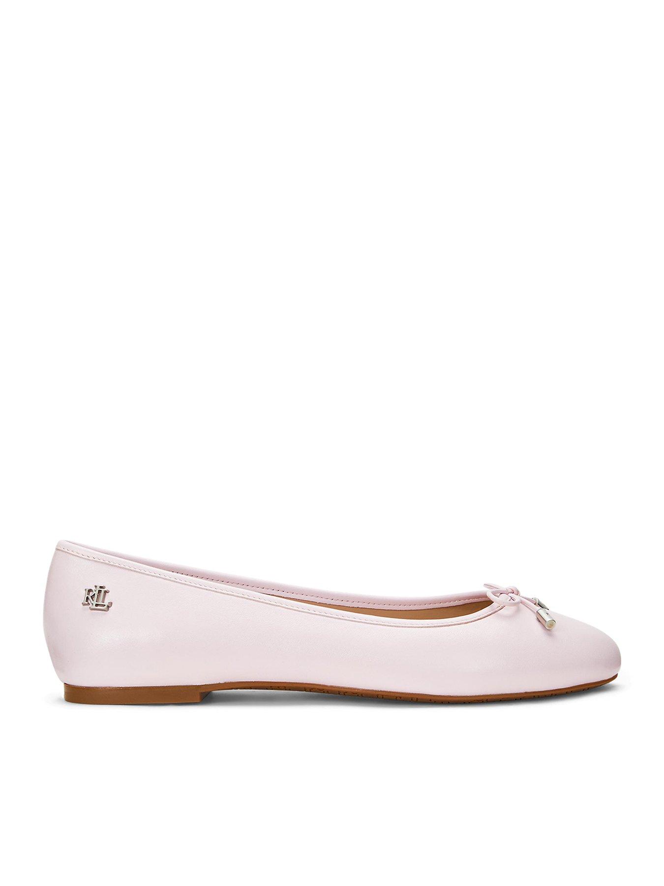 Image of Lauren by Ralph Lauren Jayna Leather Ballet Flat - Pink