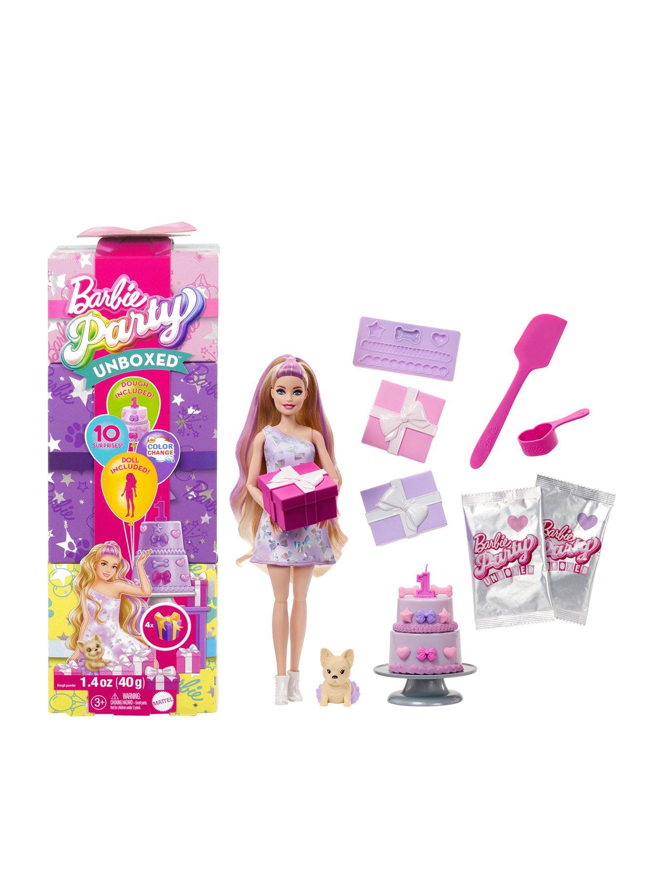 Image 1 of 7 of Barbie Barbie Party Unboxed Pet Birthday Series - Doll 1