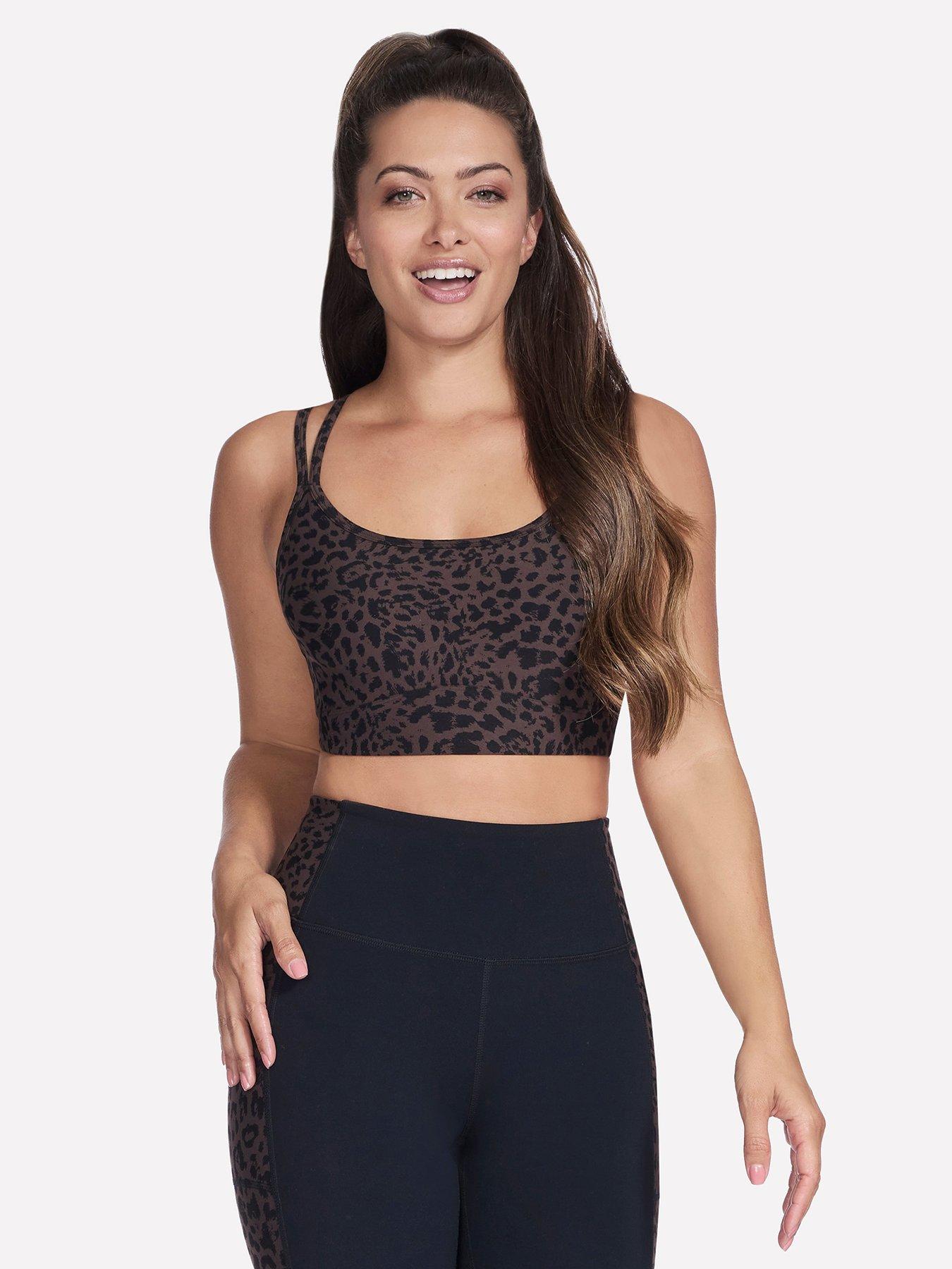 Image 1 of 3 of Skechers Go Walk Print Sports Bra - Leopard