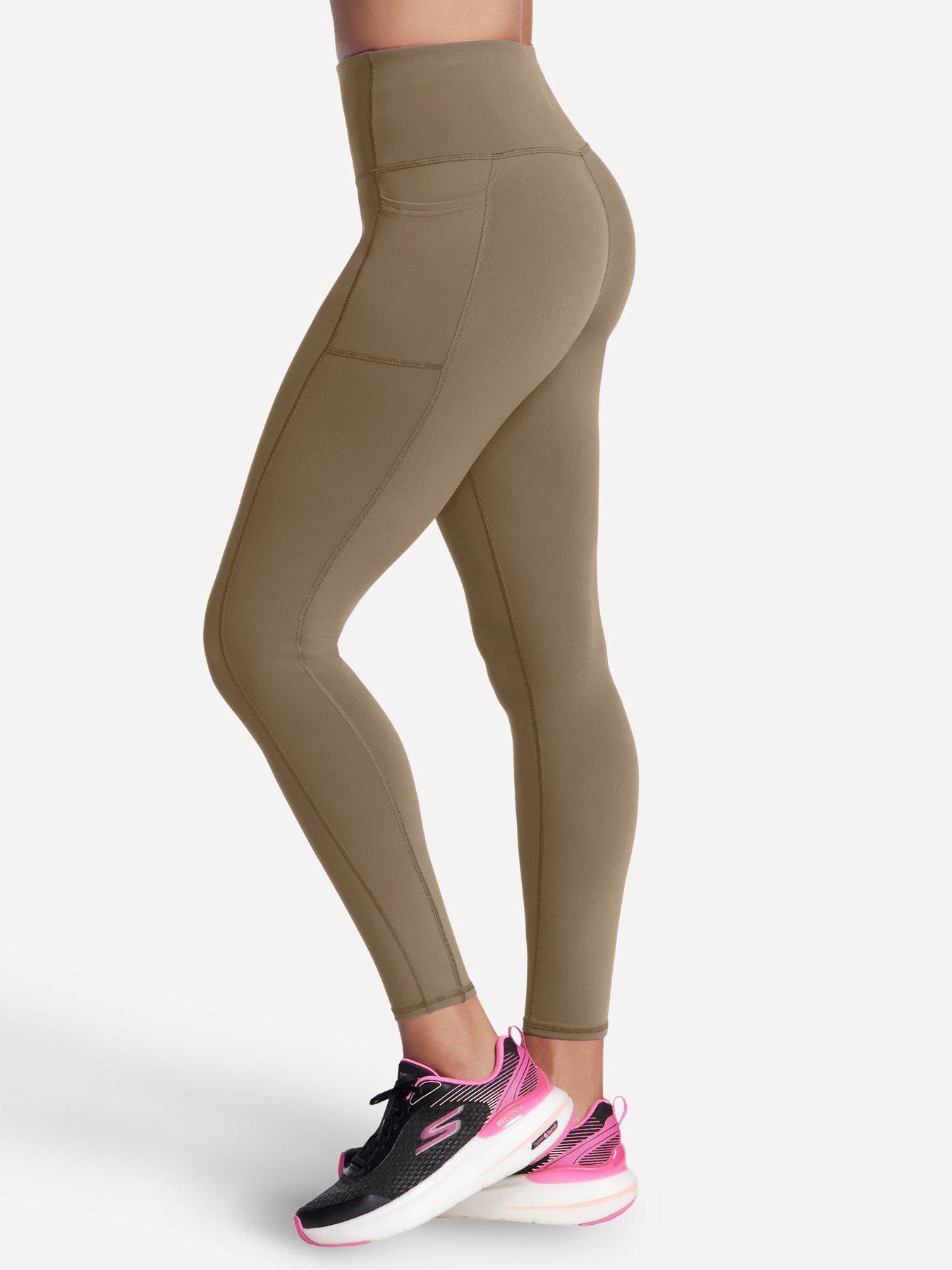 skechers-go-walk-high-waisted-legging-brownstillFront
