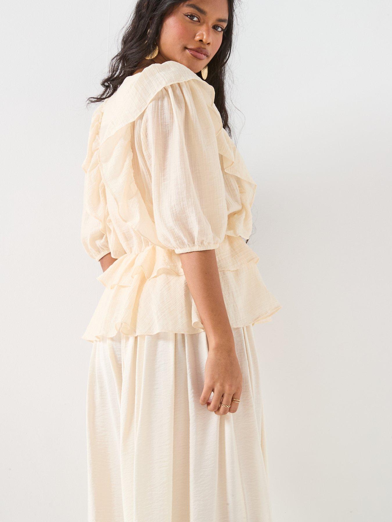 v-by-very-wrap-frill-blouse-creamoutfit