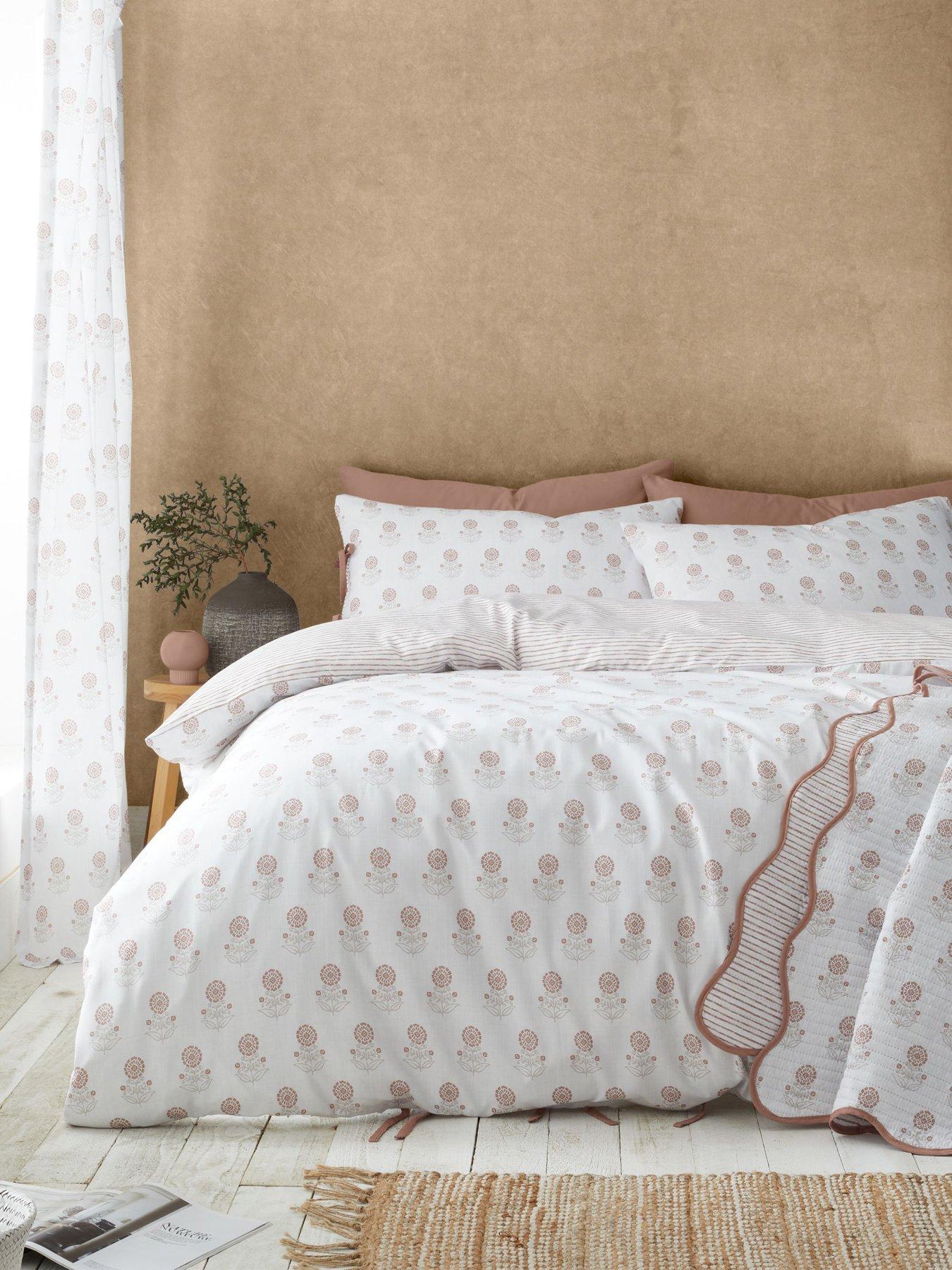 Pineapple Elephant Elephant Woodblock Floral Duvet Cover Set
