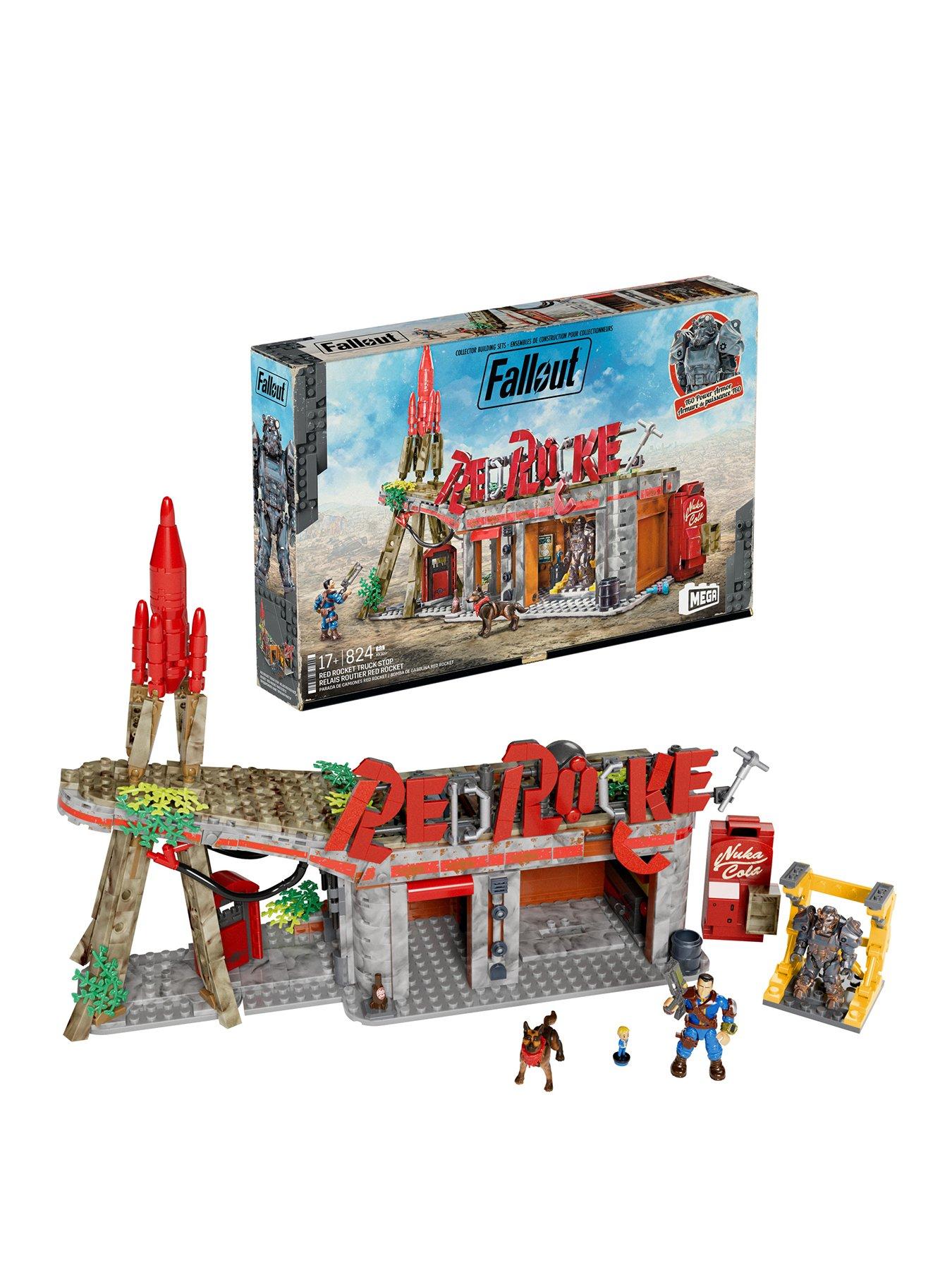 Image of MEGA Fallout Red Rocket Building Toy Kit with 2 Action Figures (824 Pieces) for Collectors