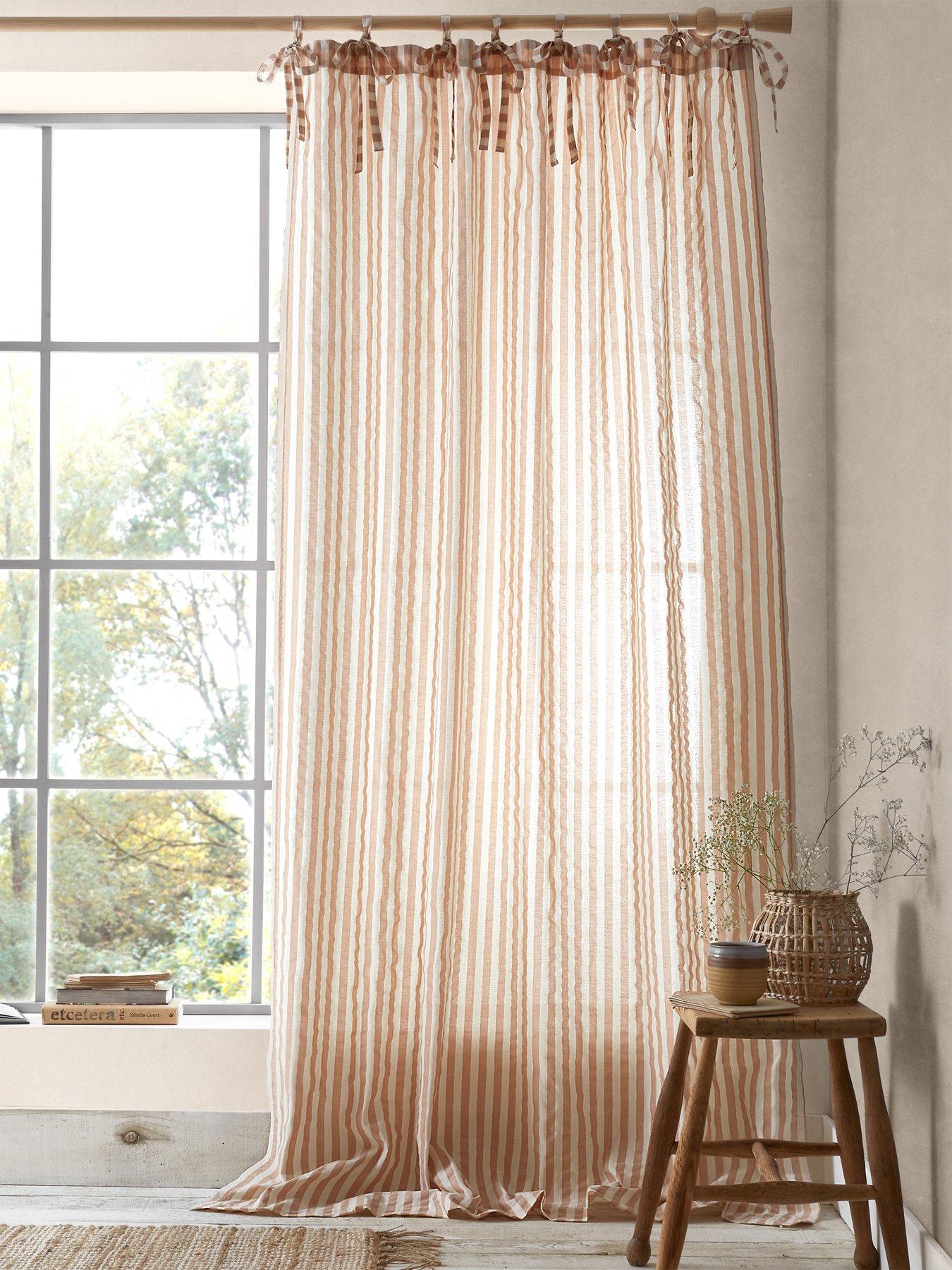 Image 2 of 4 of Pineapple Elephant Zanzibar Yarn Dyed Stripe Tie Top Single Panel Voile