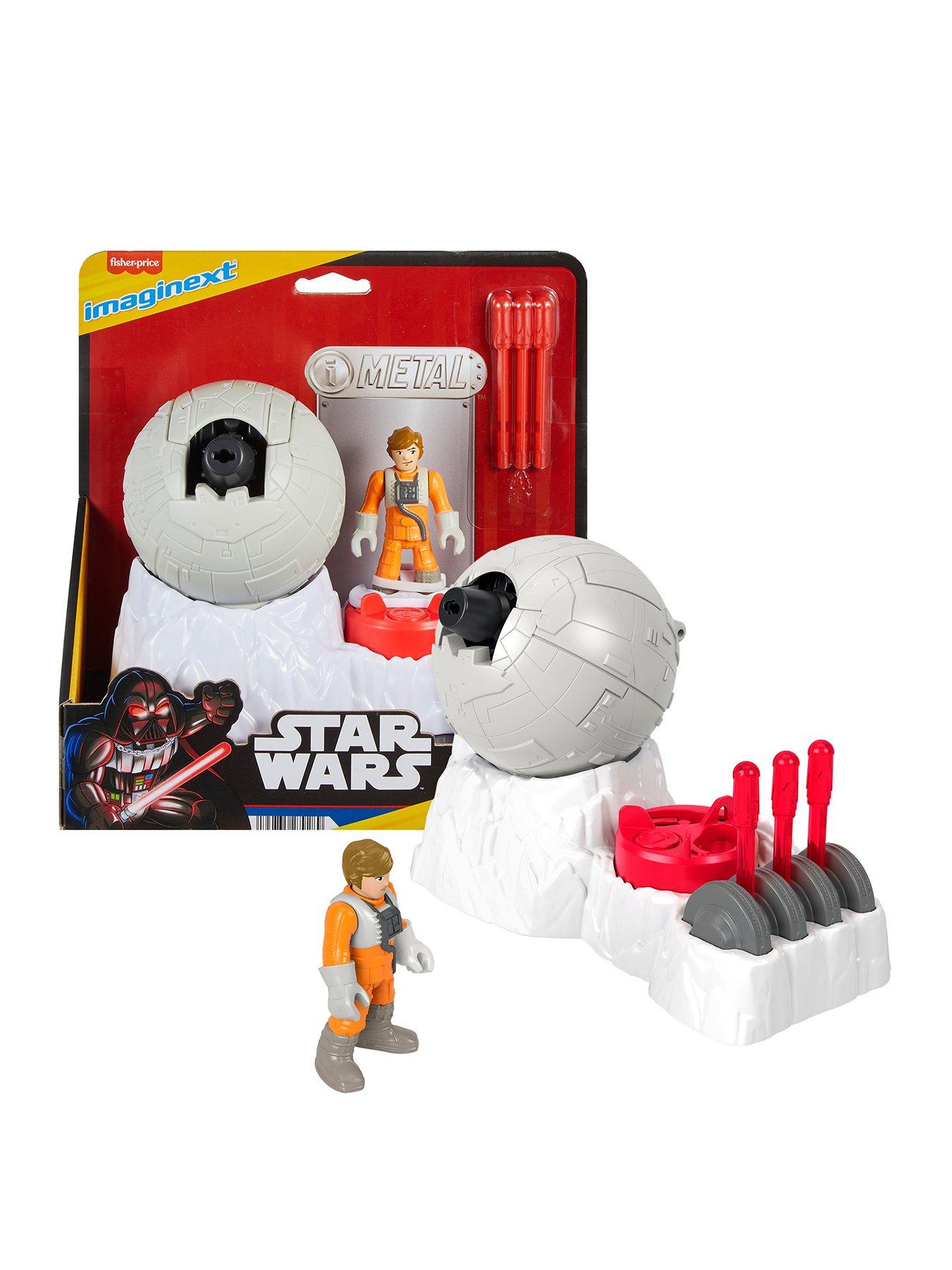 Imaginext Rebel Base Cannon Toy with Luke Skywalker Diecast Character Key, 5 Pieces