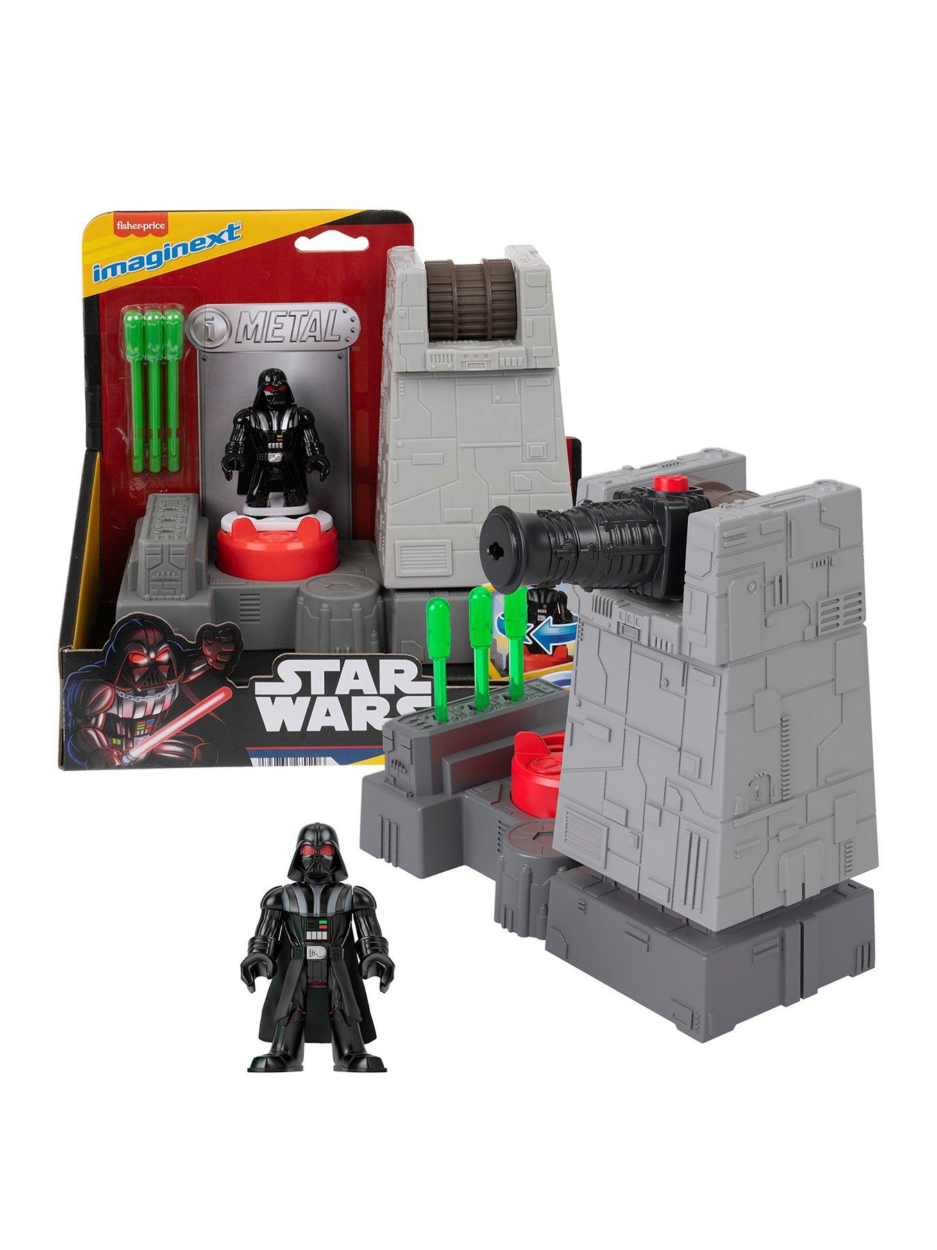 Image of Imaginext STAR WARS Death Star Turret Toy Cannon with Darth Vader Diecast Character Key