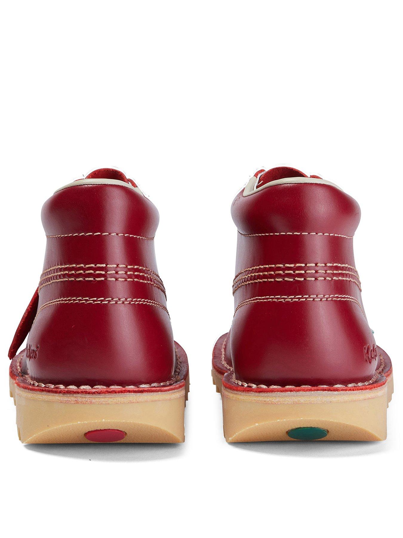 Image 3 of 6 of Kickers Kick Hi Leather Ankle Boot - Red