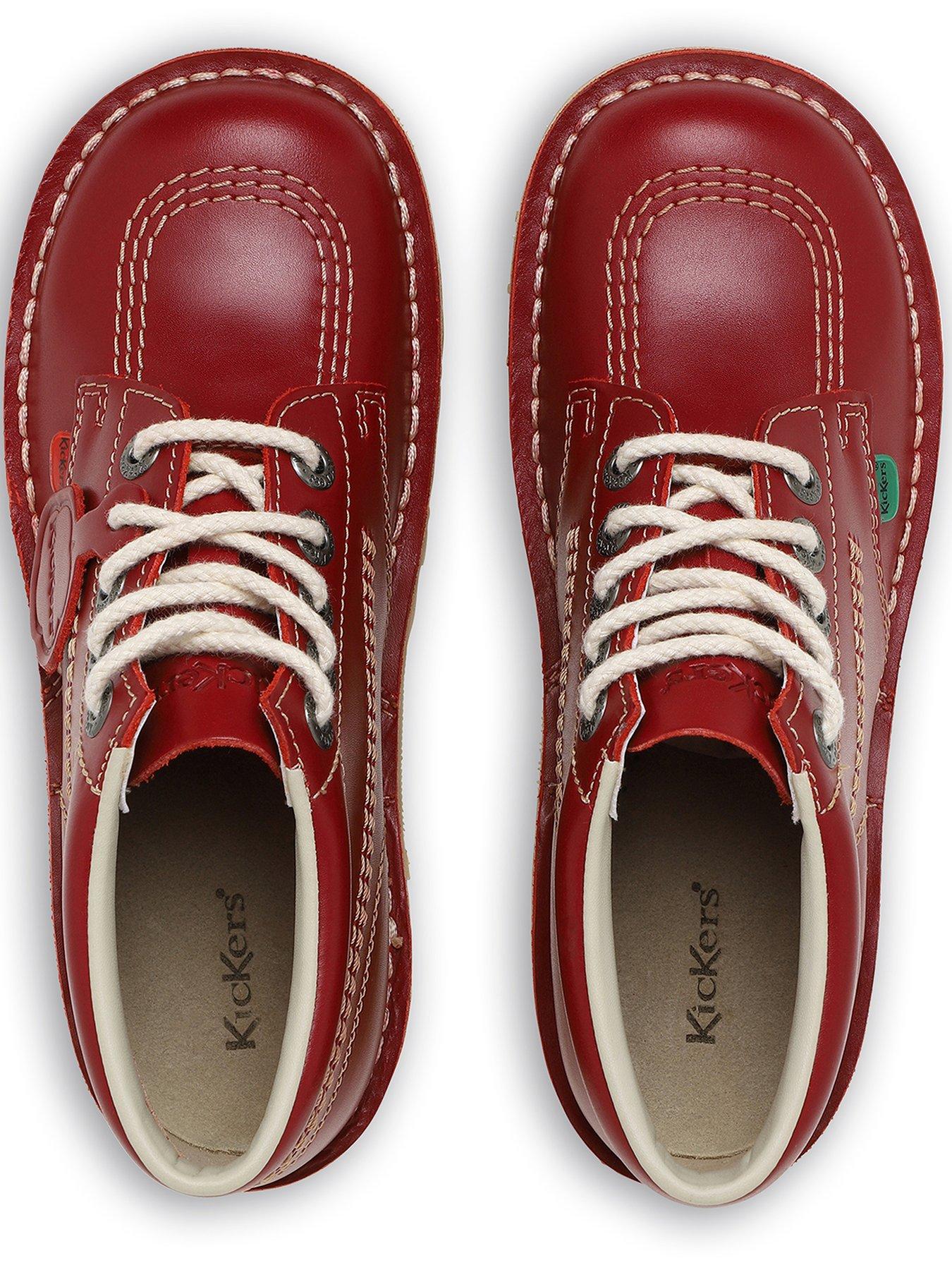 Image 4 of 6 of Kickers Kick Hi Leather Ankle Boot - Red